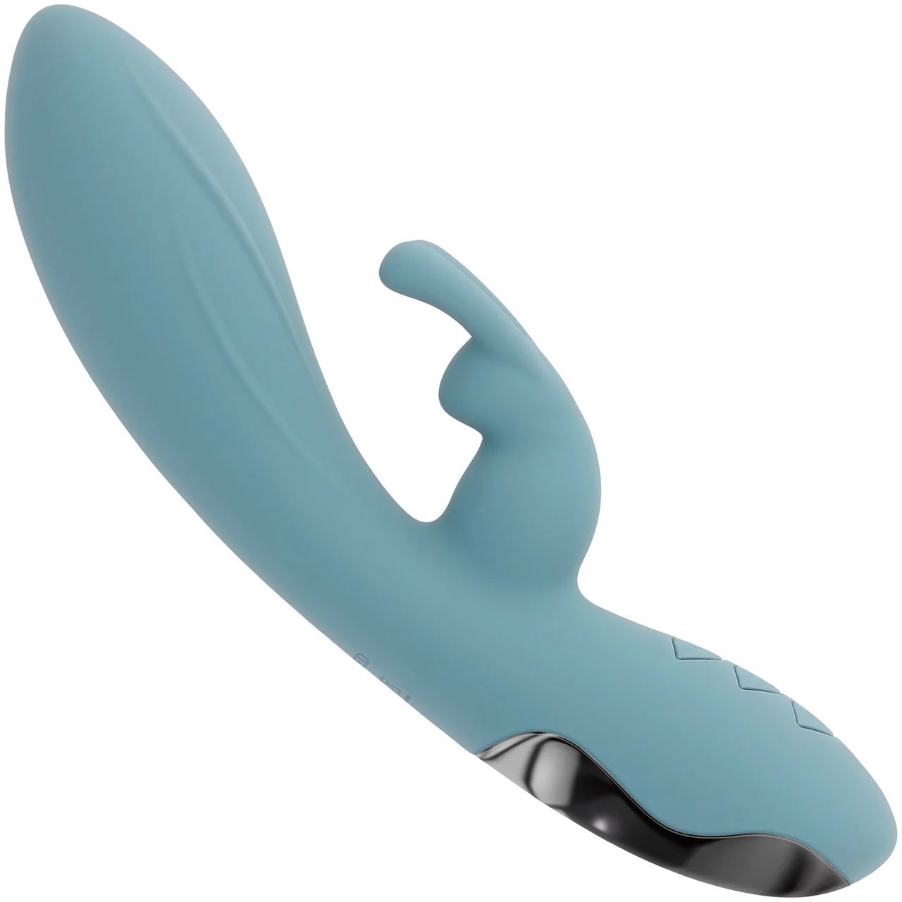 Boss Bunny Rechargeable Waterproof Silicone Rabbit Vibrator By Evolved Novelties - Blue - Image 7