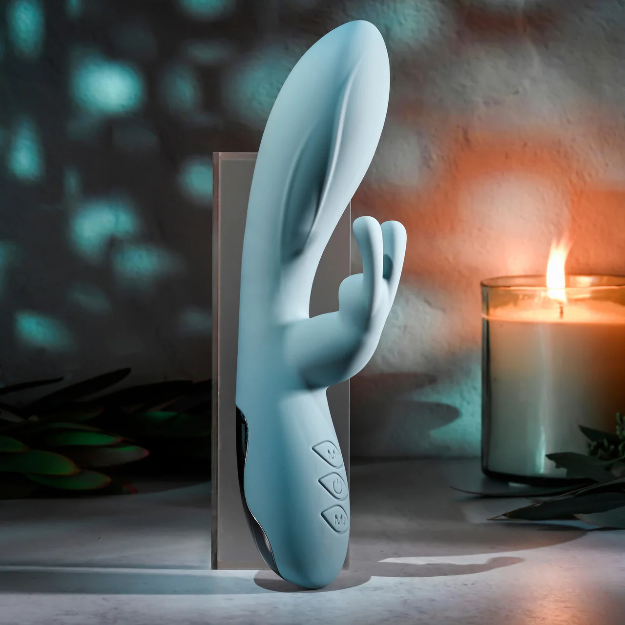 Boss Bunny Rechargeable Waterproof Silicone Rabbit Vibrator By Evolved Novelties - Blue - Image 8