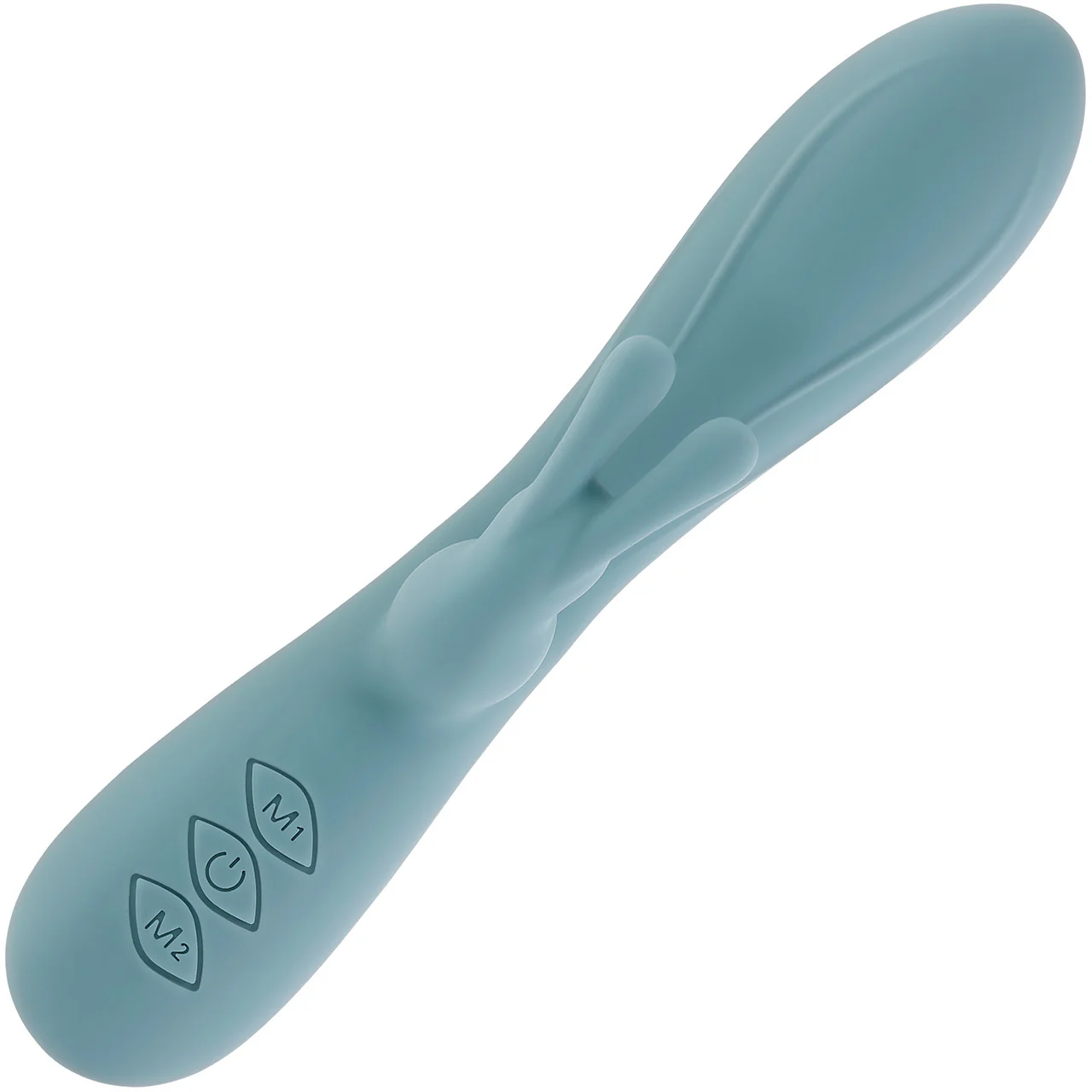 Boss Bunny Rechargeable Waterproof Silicone Rabbit Vibrator By Evolved Novelties - Blue - Image 9