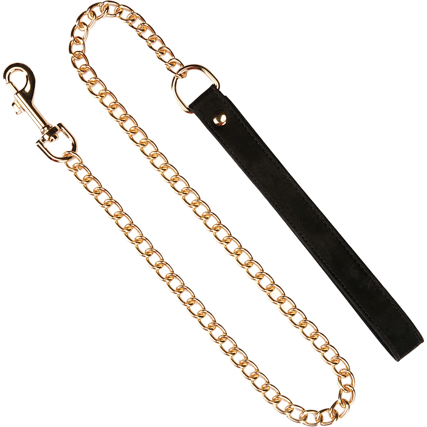 Boudoir Amor Black Collar With Gold Chain Leash By Liebe Seele - Image 2