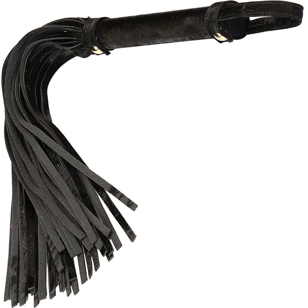 Boudoir Amor Black Vegan Leather Flogger By Liebe Seele - Image 5