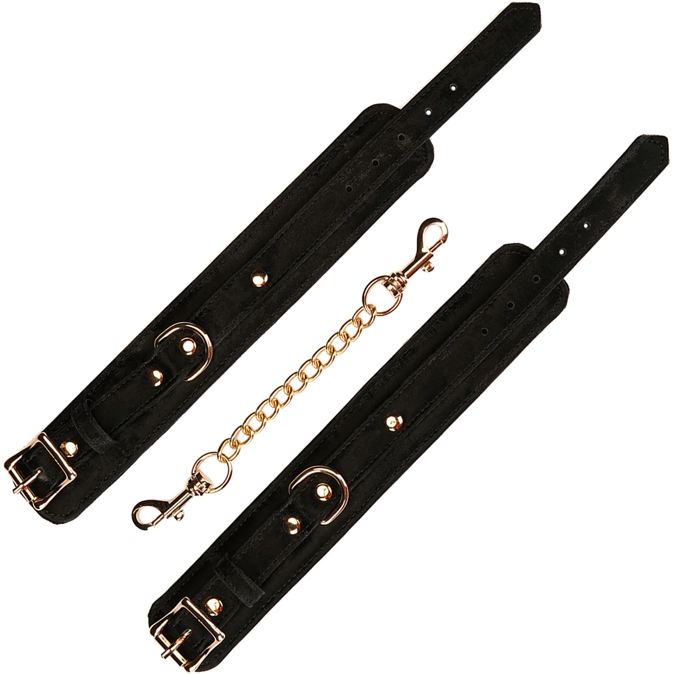 Boudoir Amor Black Handcuffs With Gold Hardware By Liebe Seele - Image 8