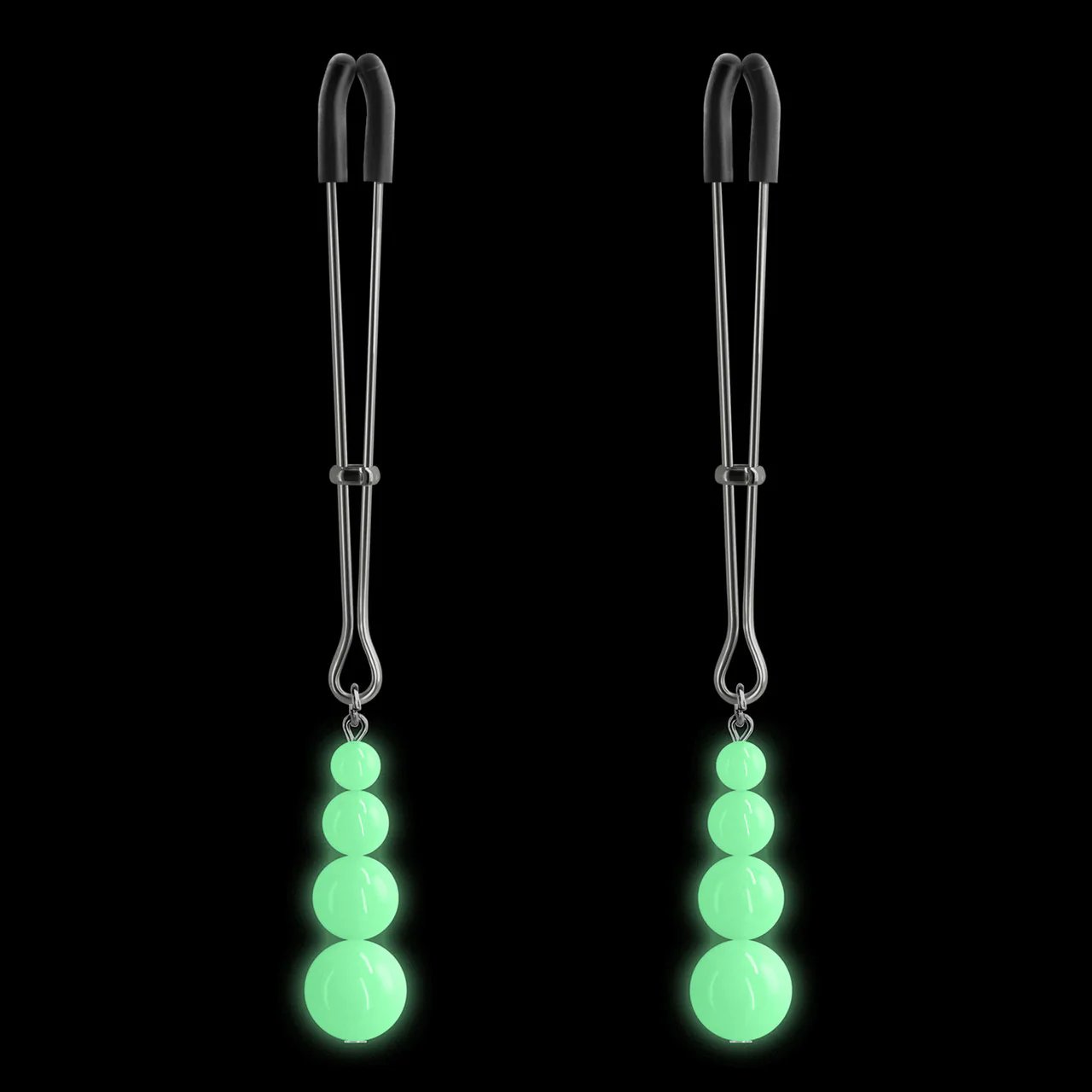 Bound Adjustable G2 Glow In The Dark Nipple Clamps by NS Novelties - Gunmetal - Image 2