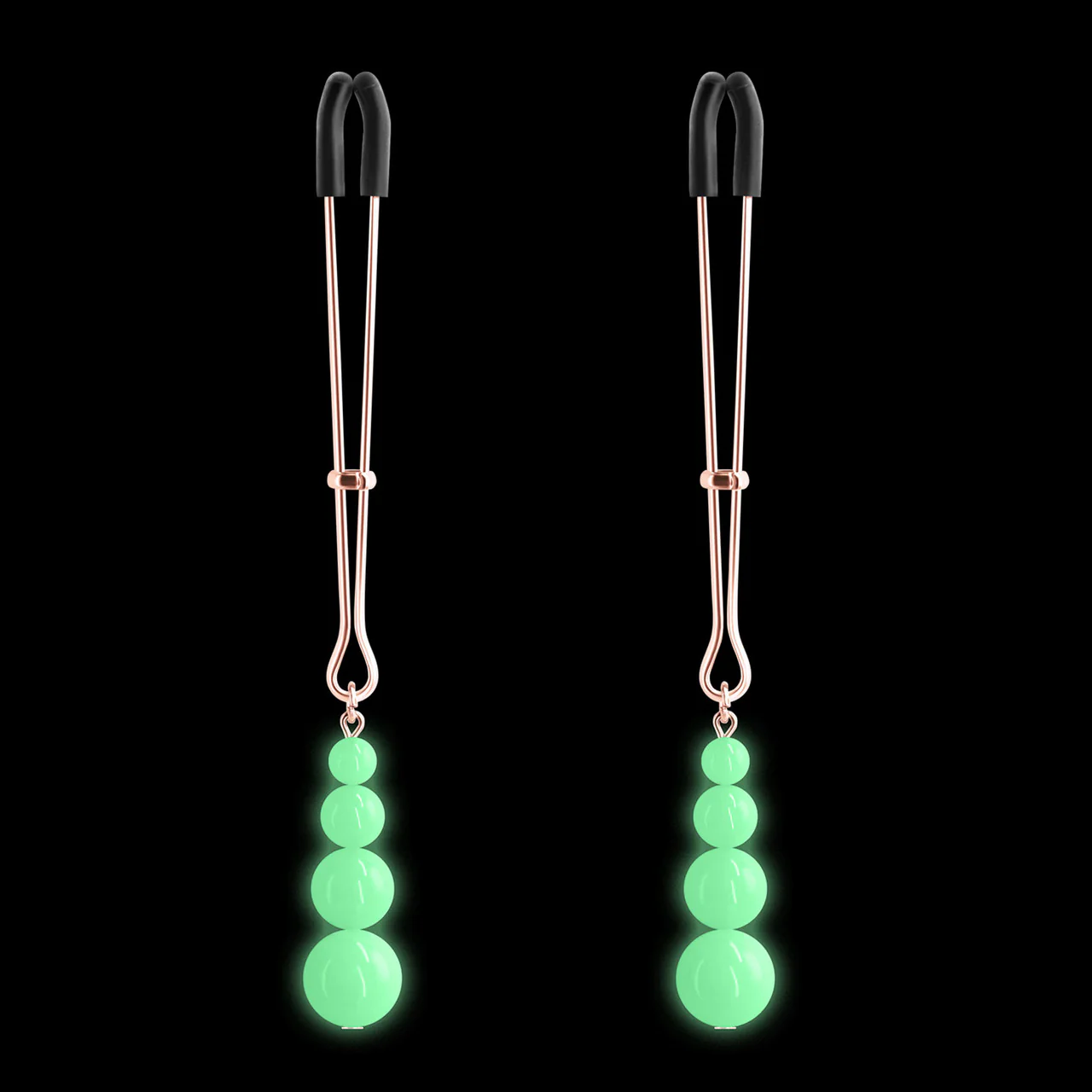 Bound Adjustable G2 Glow In The Dark Nipple Clamps by NS Novelties - Rose Gold - Image 2