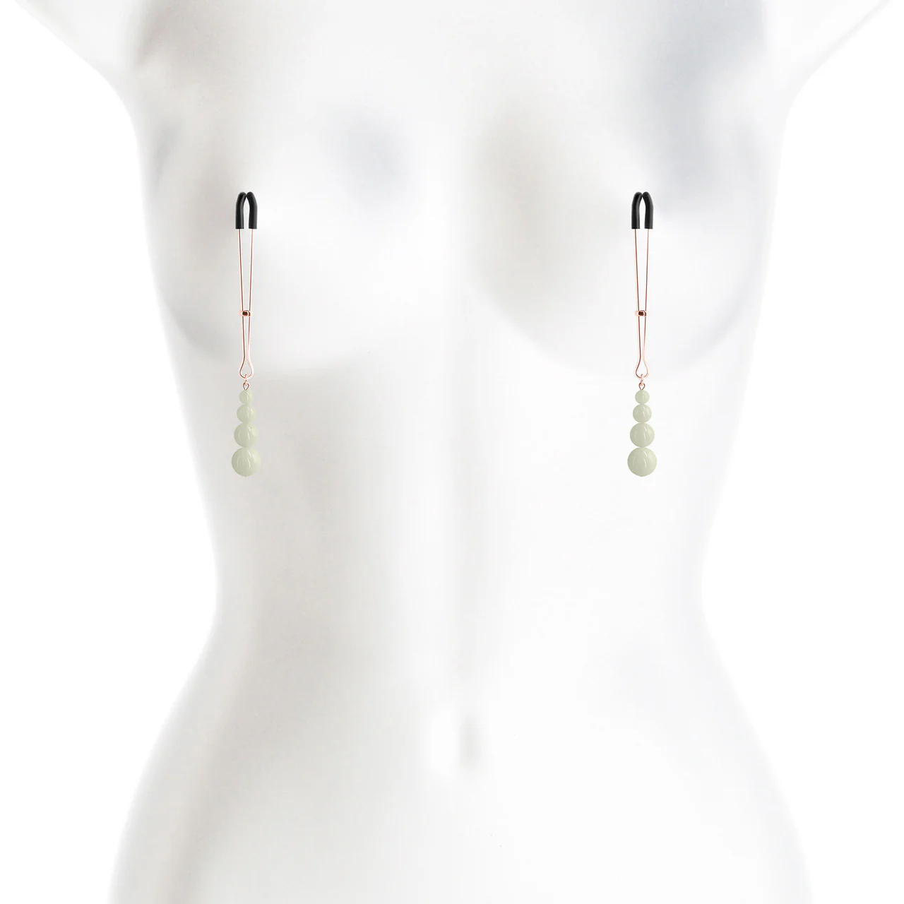 Bound Adjustable G2 Glow In The Dark Nipple Clamps by NS Novelties - Rose Gold - Image 3