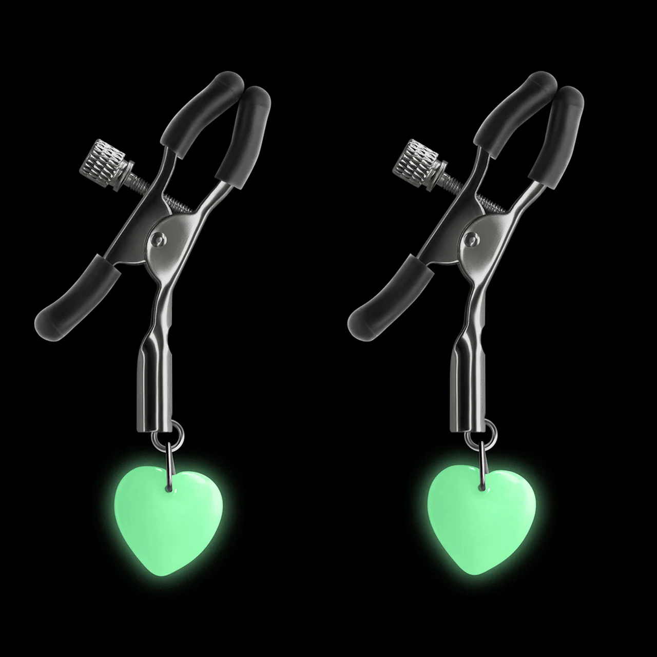 Bound Adjustable G3 Glow In The Dark Nipple Clamps by NS Novelties - Gunmetal - Image 2