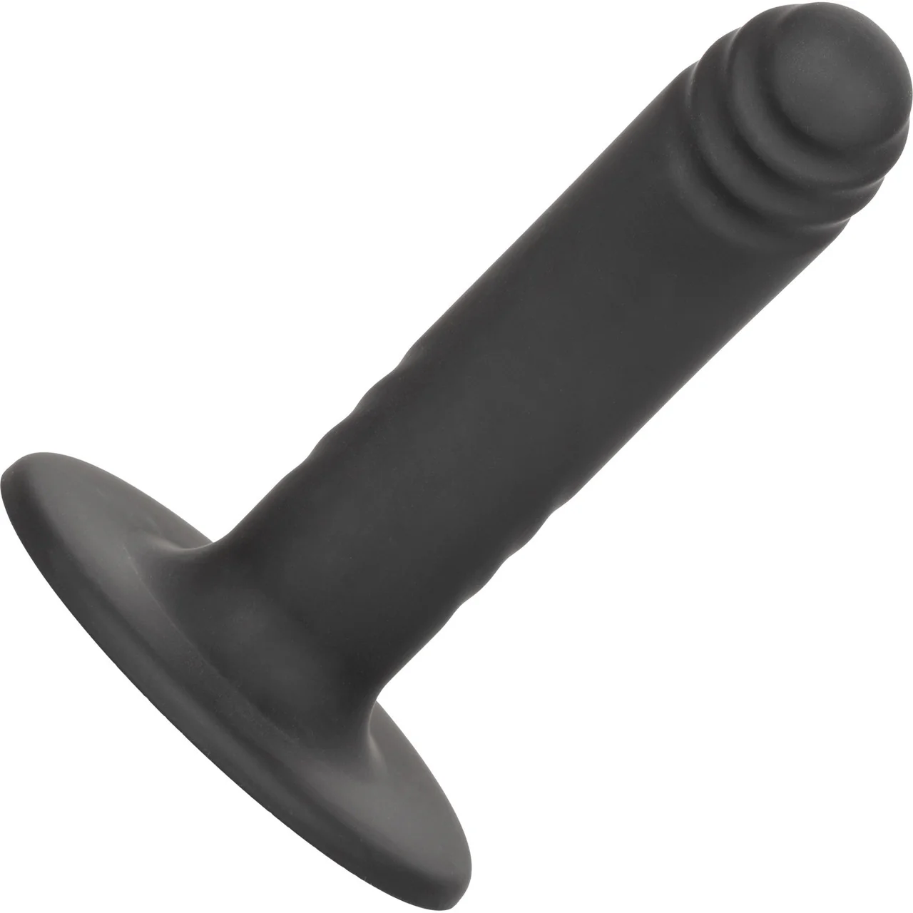 Boundless 4.75" Ridged Silicone Suction Cup Dildo By CalExotics - Black - Image 3