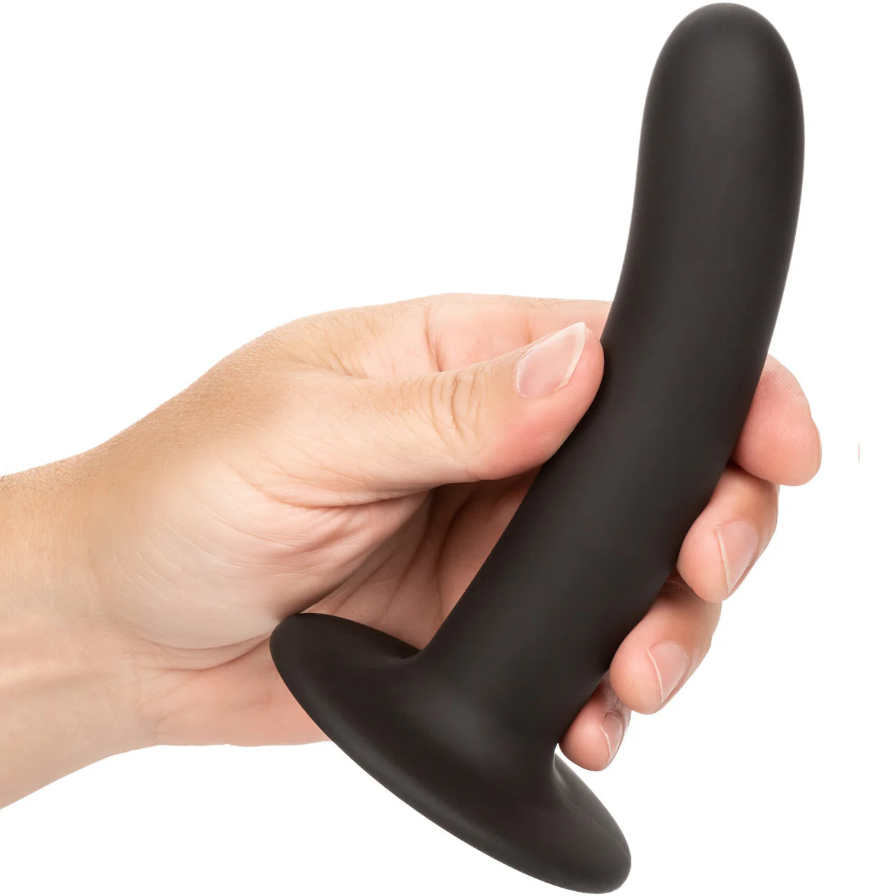 Boundless 6" Smooth Silicone Suction Cup Dildo By CalExotics - Black - Image 7