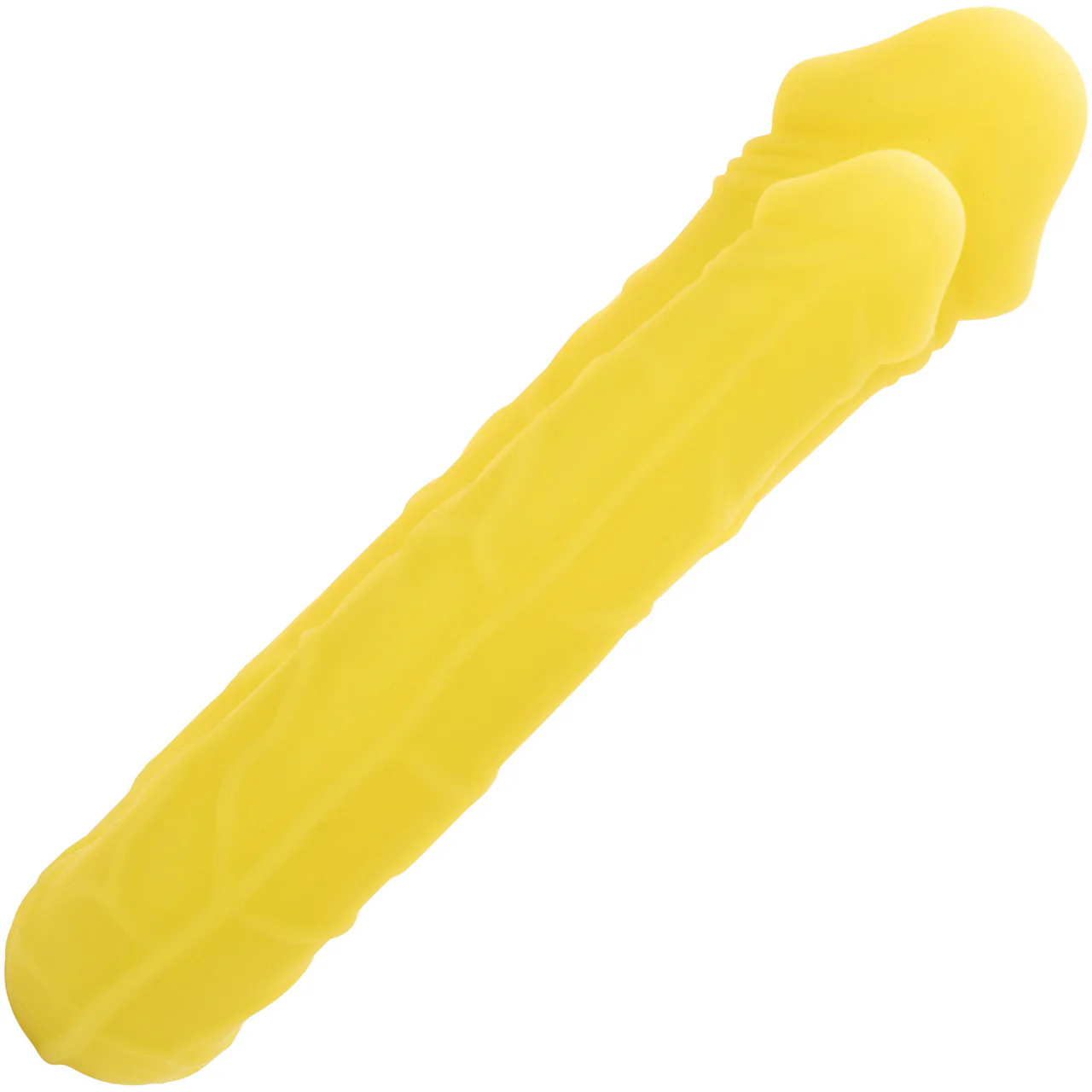 Boundless AC/DC Dong Silicone Double Dildo By CalExotics - Yellow - Image 5