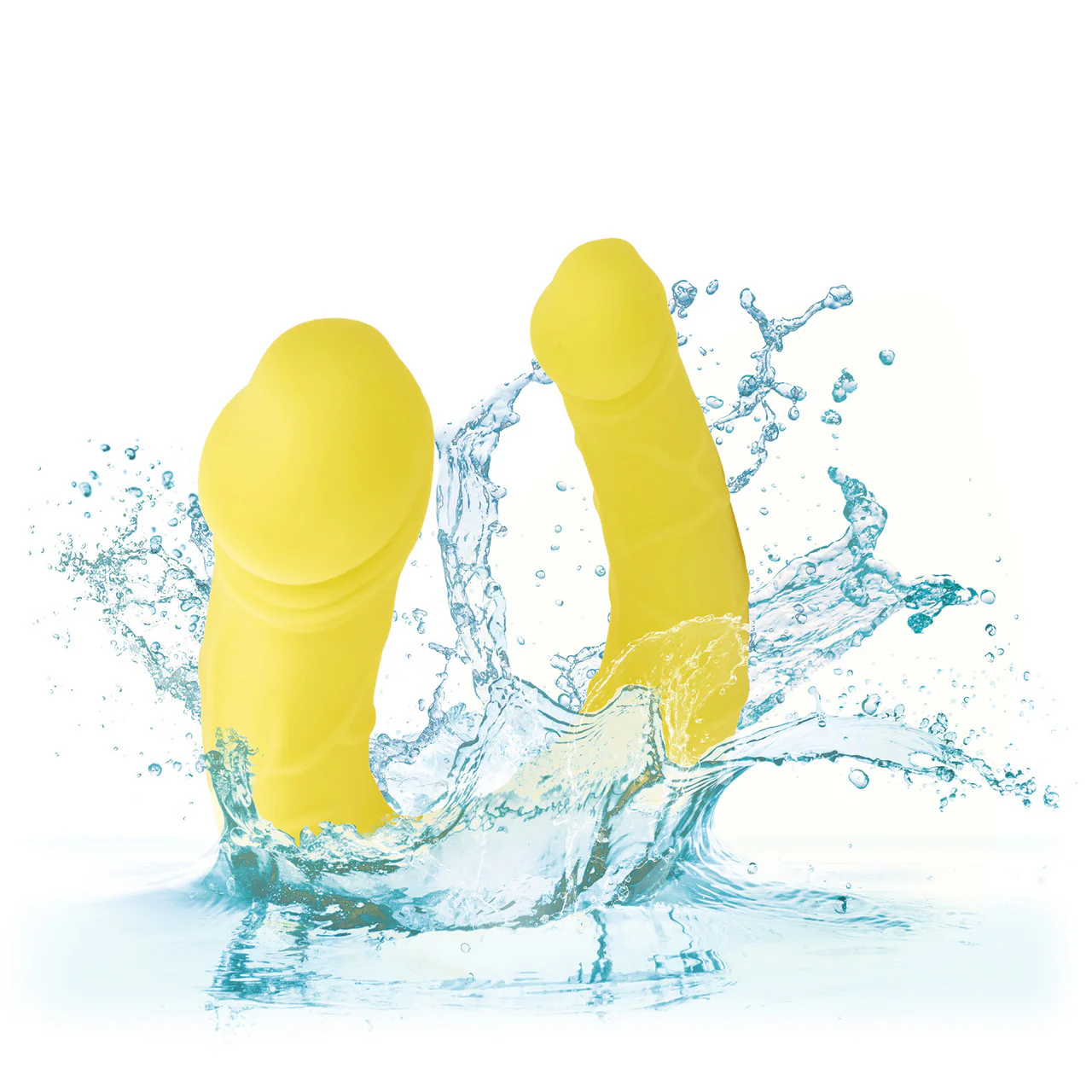 Boundless AC/DC Dong Silicone Double Dildo By CalExotics - Yellow - Image 6