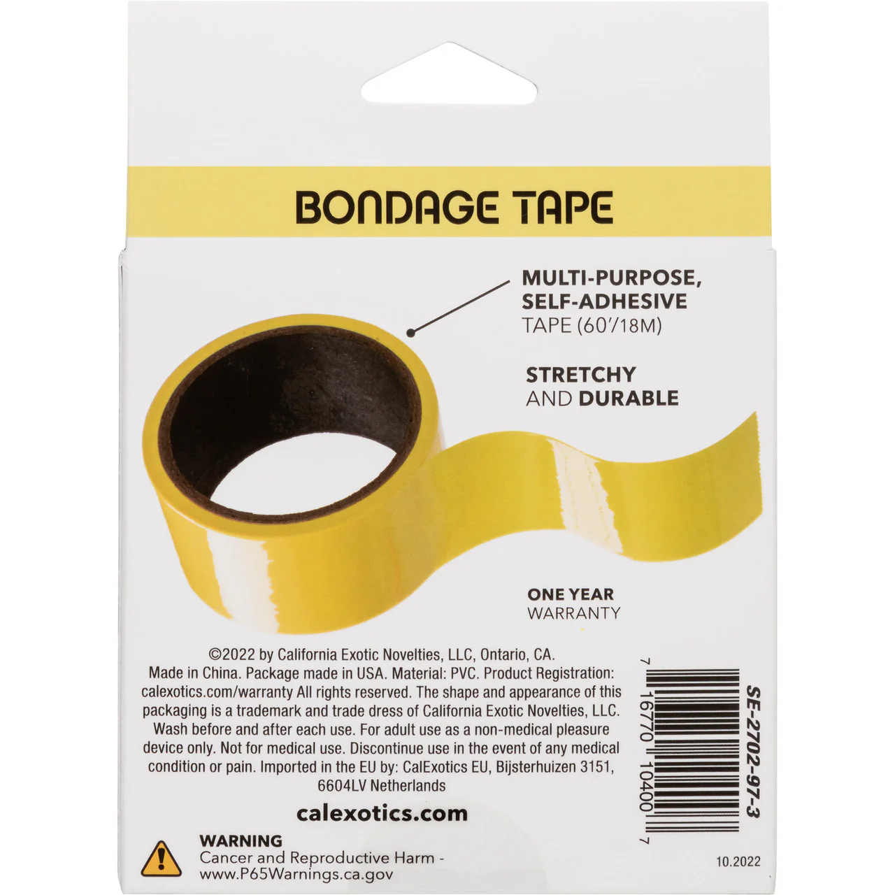 Boundless Bondage Tape By CalExotics - Yellow - Image 4