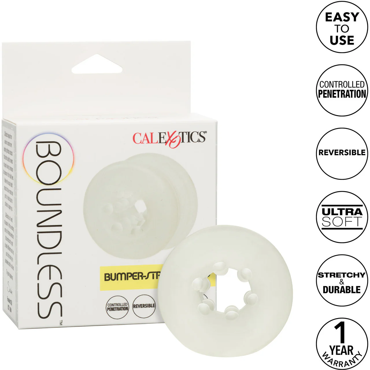 Boundless Bumper-Stroker Ring Reversible Penis Masturbator By CalExotics - Image 10