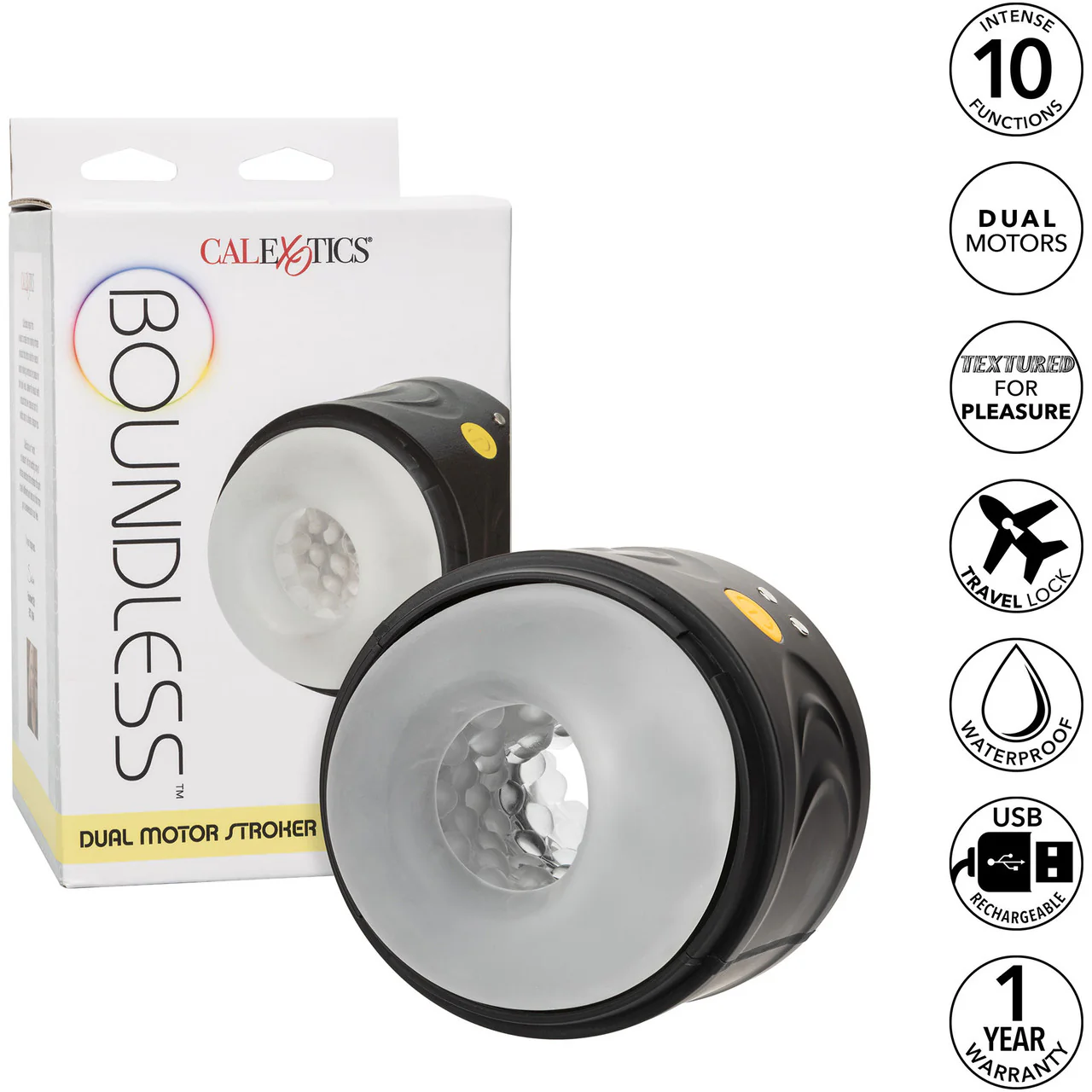 Boundless Dual Motor Rechargeable Stroker Penis Masturbator - Image 12