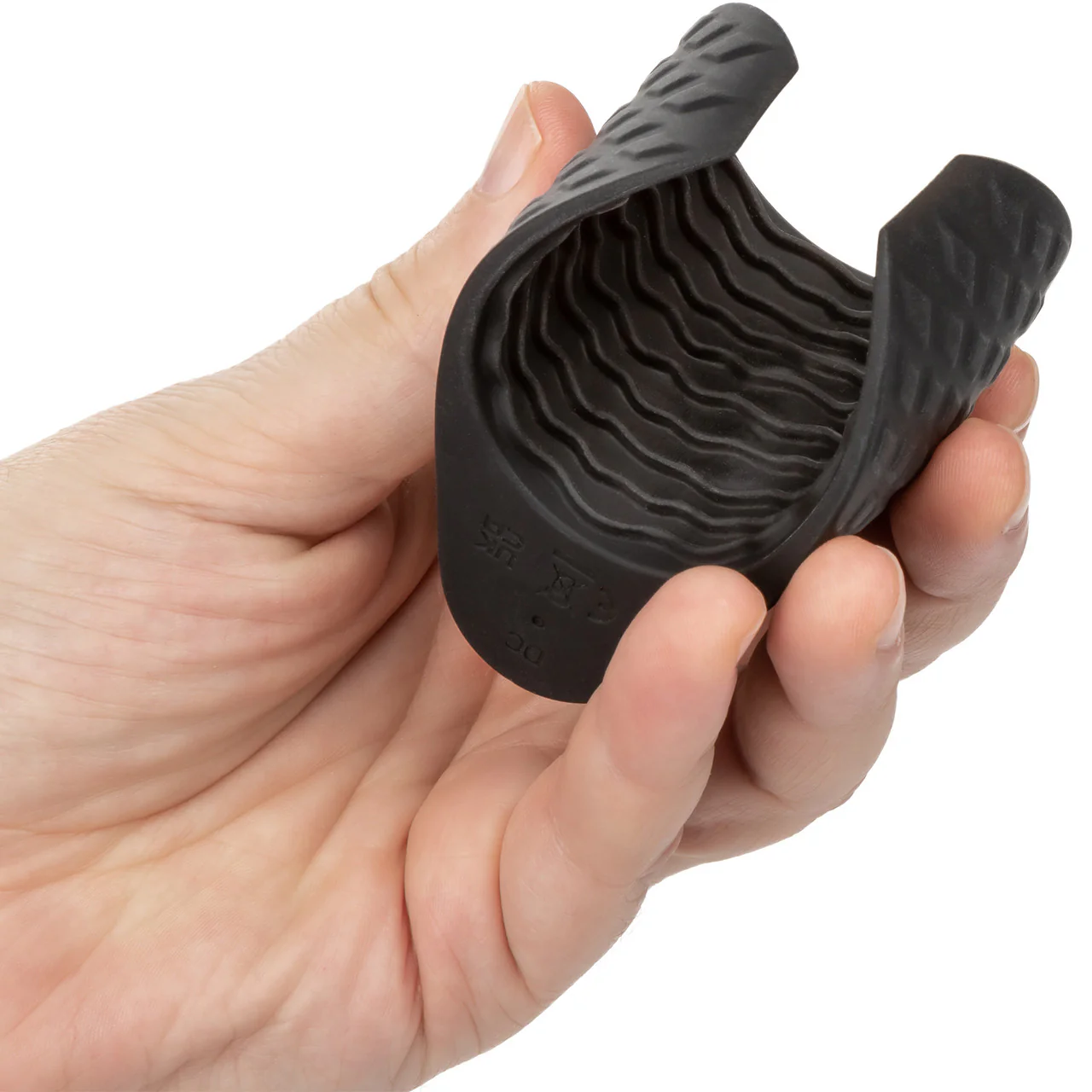 Boundless Grip Silicone Stroker Pulsating Penis Masturbator By CalExotics - Black - Image 2