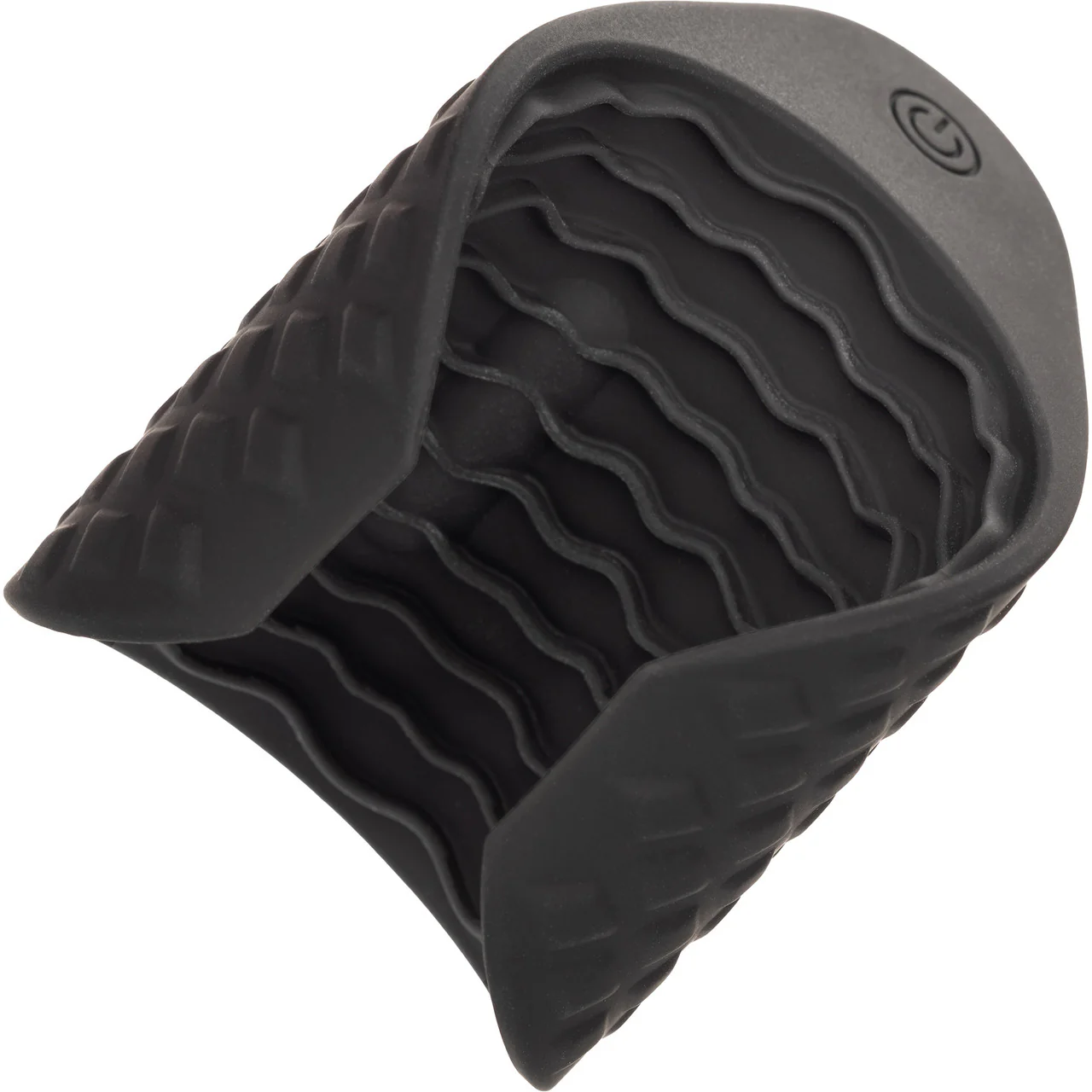 Boundless Grip Silicone Stroker Pulsating Penis Masturbator By CalExotics - Black - Image 5