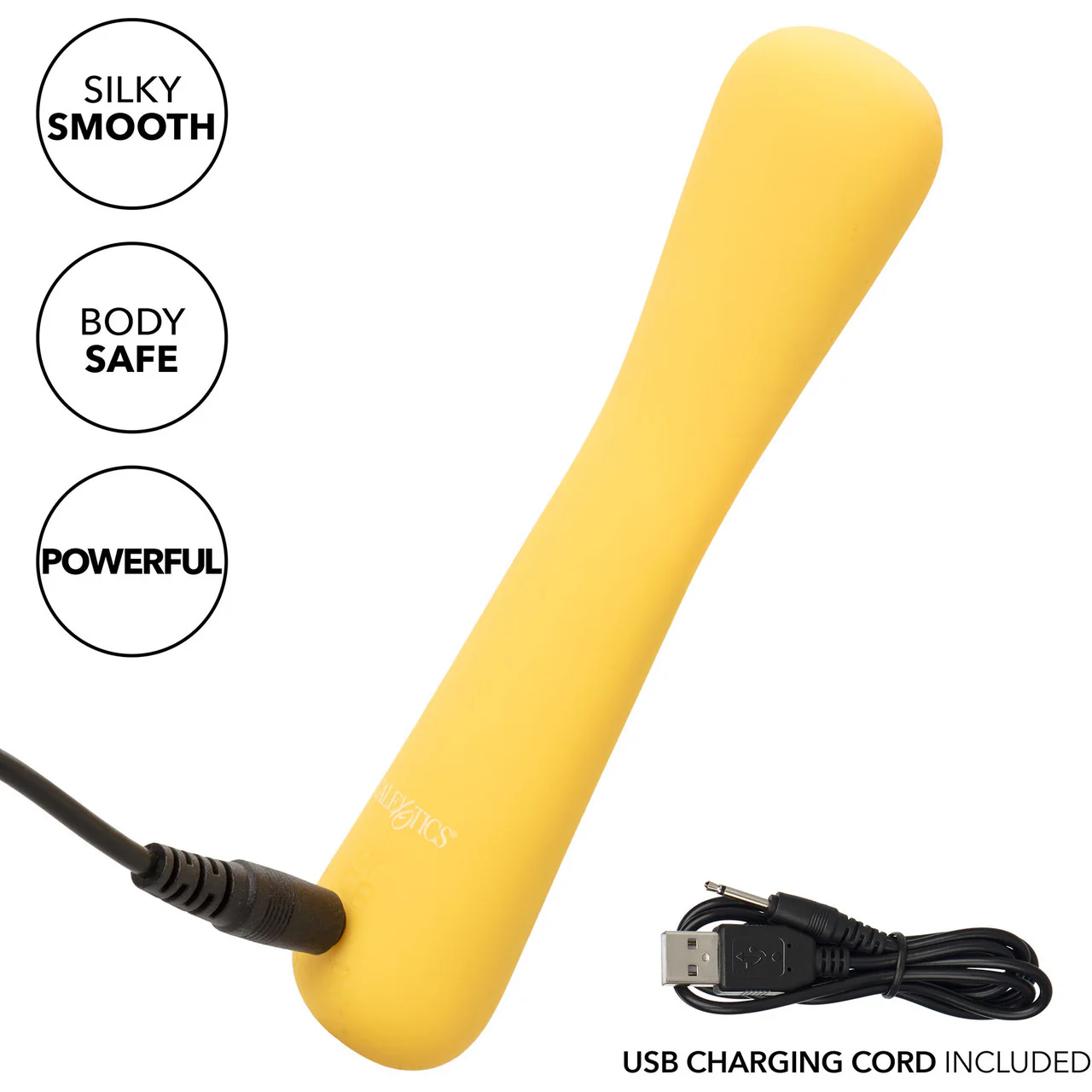 Boundless Mini FlexiWand Bendable Rechargeable Waterproof Silicone Vibrator By CalExotics - Yellow - Image 12