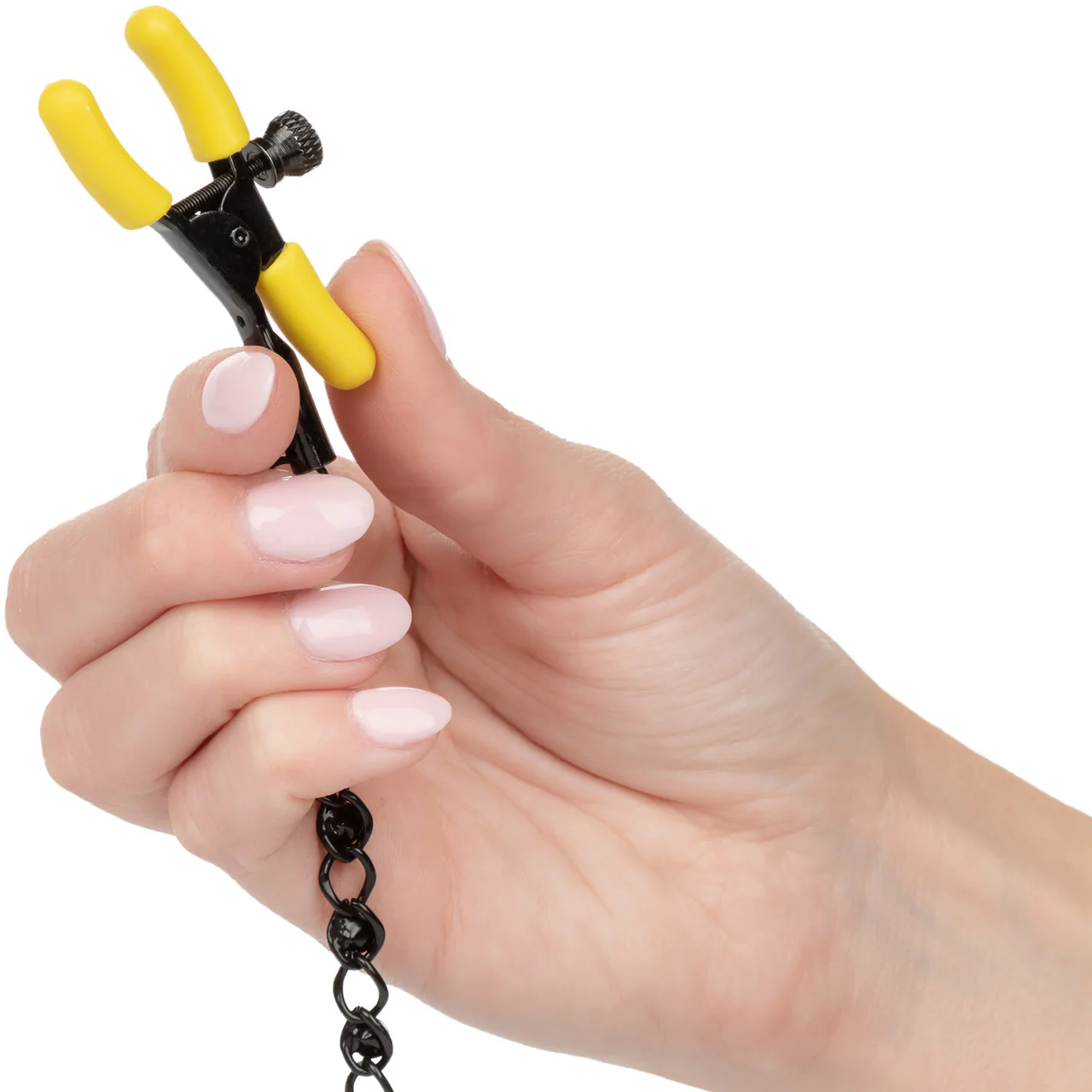 Boundless Nipple Teasers Adjustable Nipple Clamps By CalExotics - Black & Yellow - Image 2