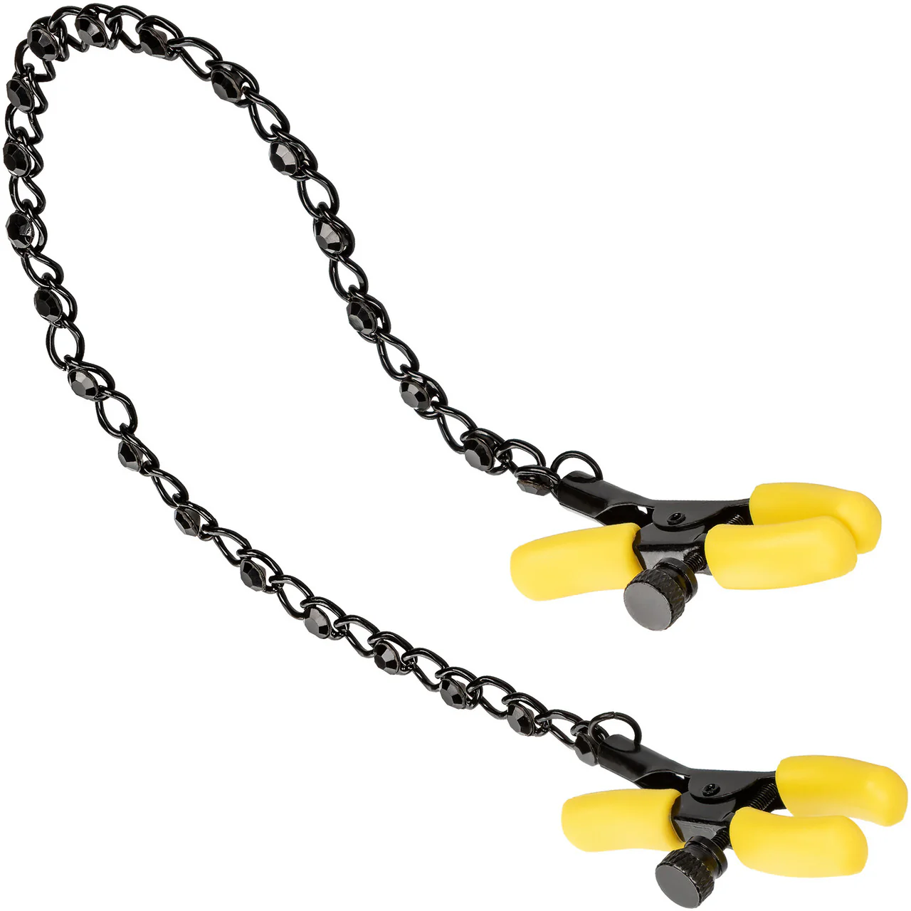Boundless Nipple Teasers Adjustable Nipple Clamps By CalExotics - Black & Yellow - Image 3