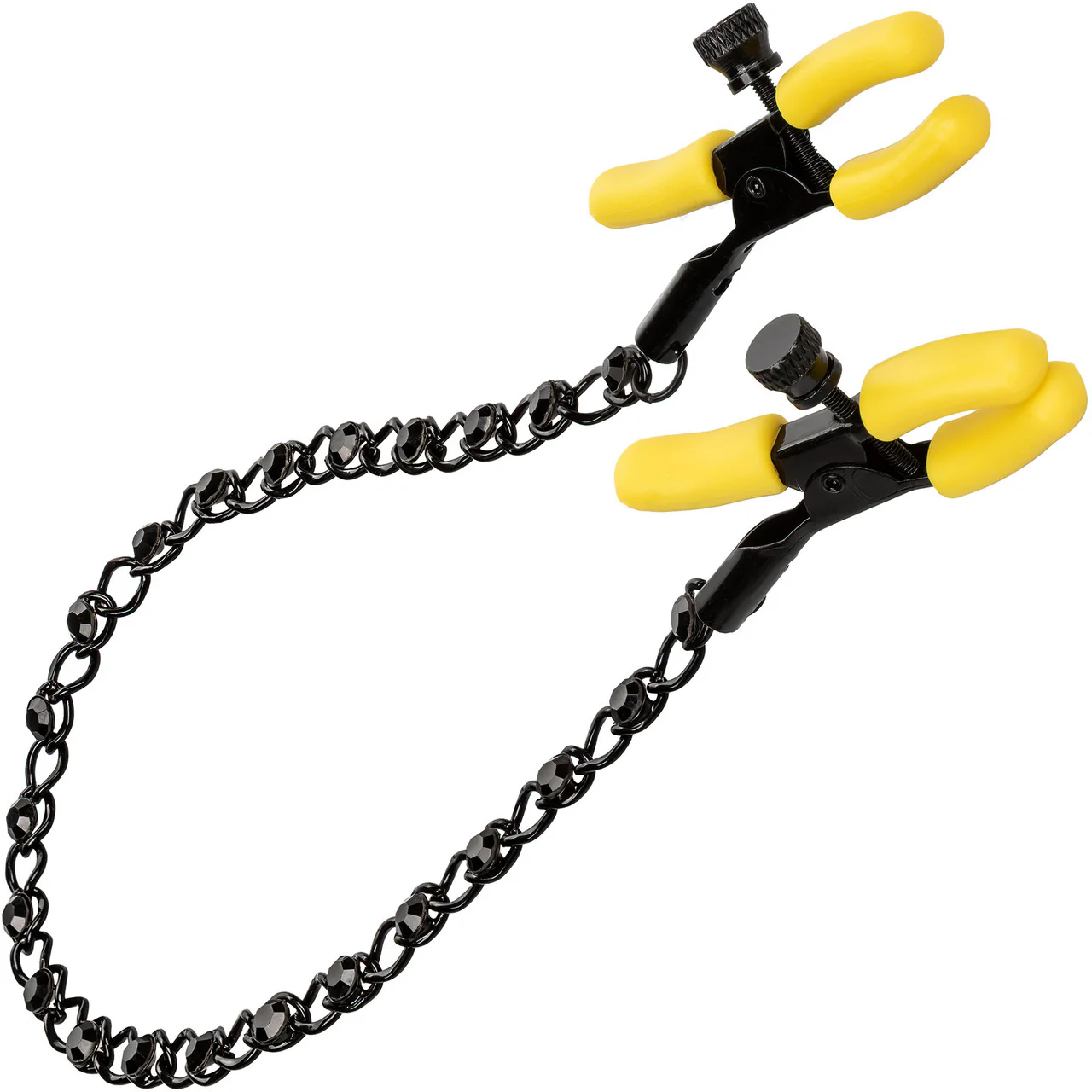 Boundless Nipple Teasers Adjustable Nipple Clamps By CalExotics - Black & Yellow - Image 4