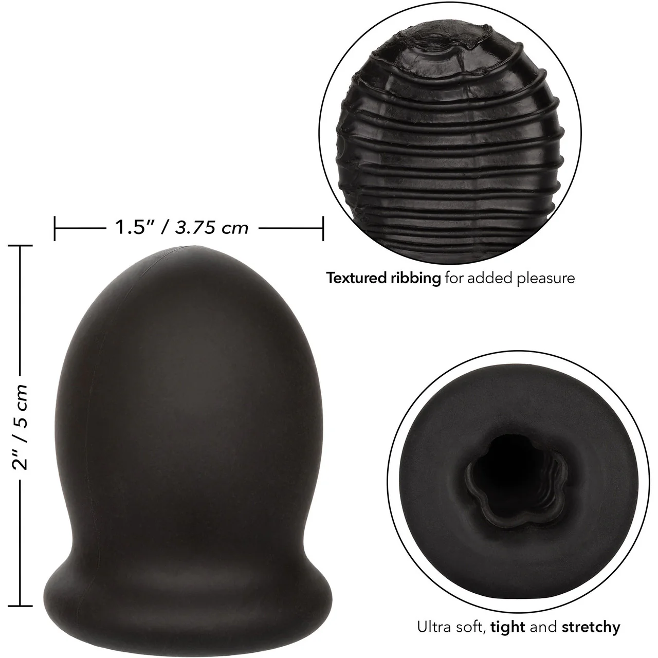 Boundless Trans Masc Stroker 2" By CalExotics - Black - Image 6