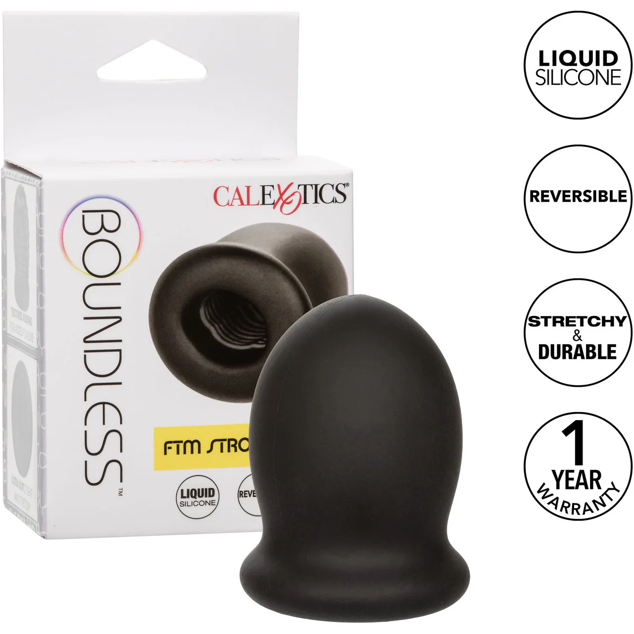 Boundless Trans Masc Stroker 2" By CalExotics - Black - Image 7
