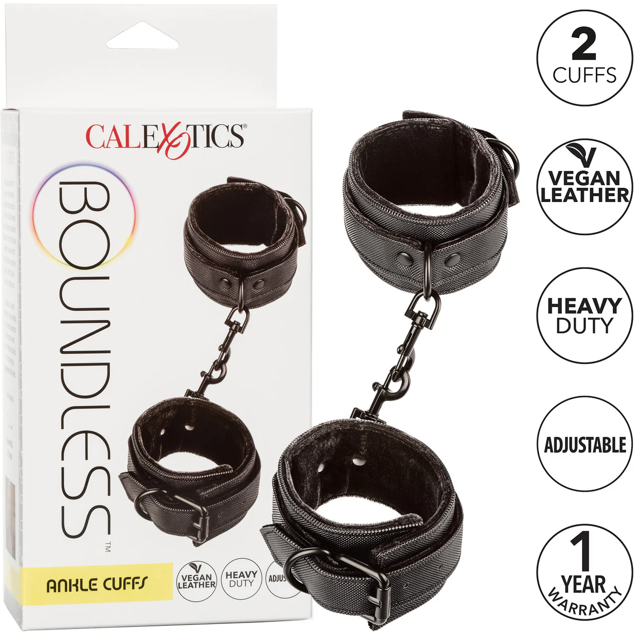 Boundless Vegan Leather Ankle Cuffs by CalExotics - Image 6