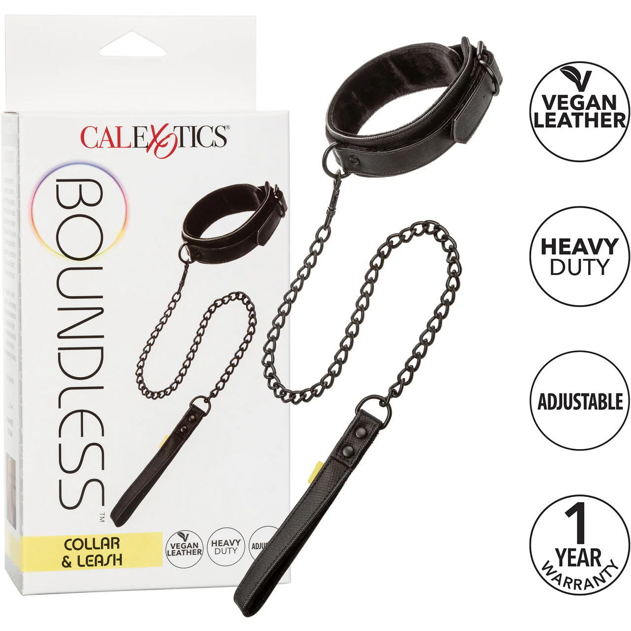 Boundless Vegan Leather Collar & Leash by CalExotics - Image 6