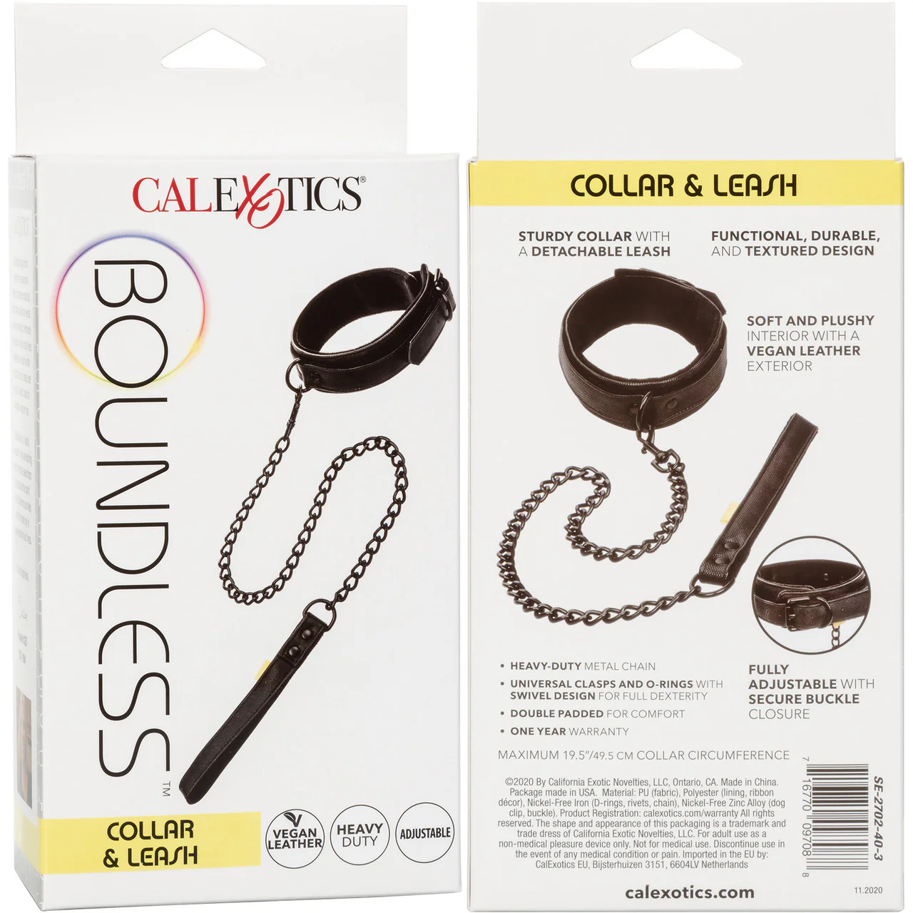 Boundless Vegan Leather Collar & Leash by CalExotics - Image 7