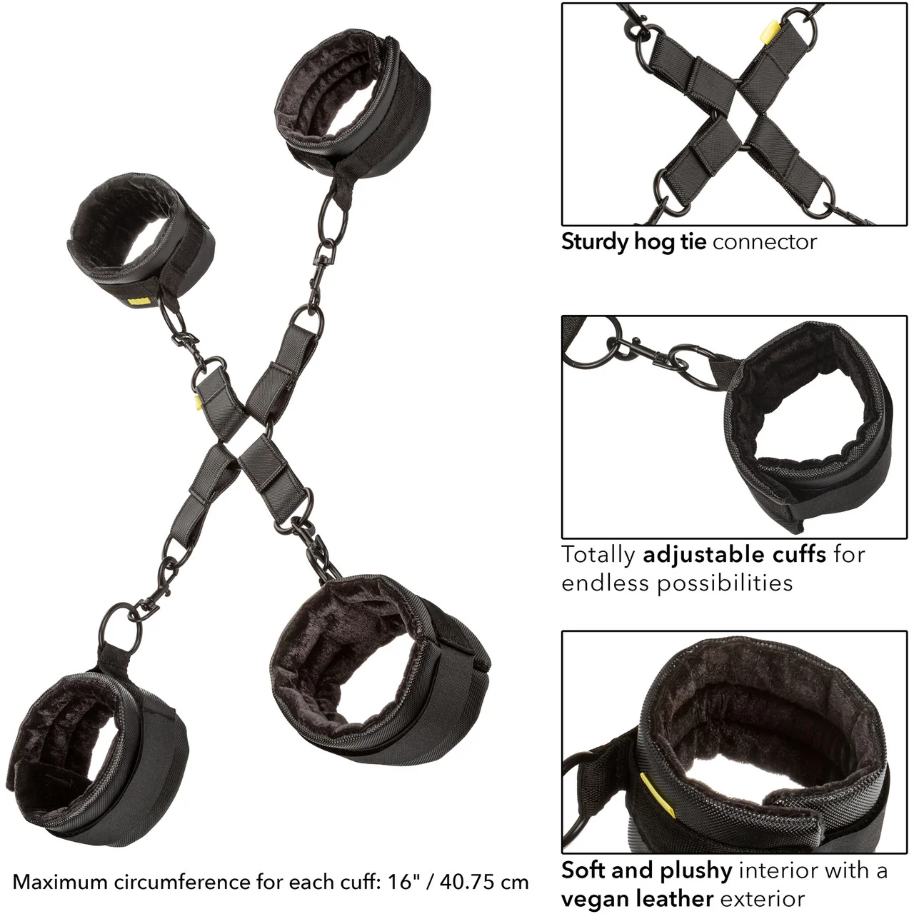 Boundless Vegan Leather Hog Tie by CalExotics - Image 4