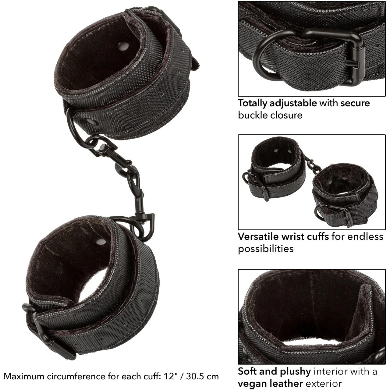 Boundless Vegan Leather Wrist Cuffs by CalExotics - Image 5