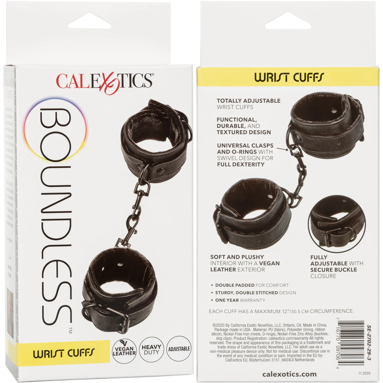 Boundless Vegan Leather Wrist Cuffs by CalExotics - Image 7