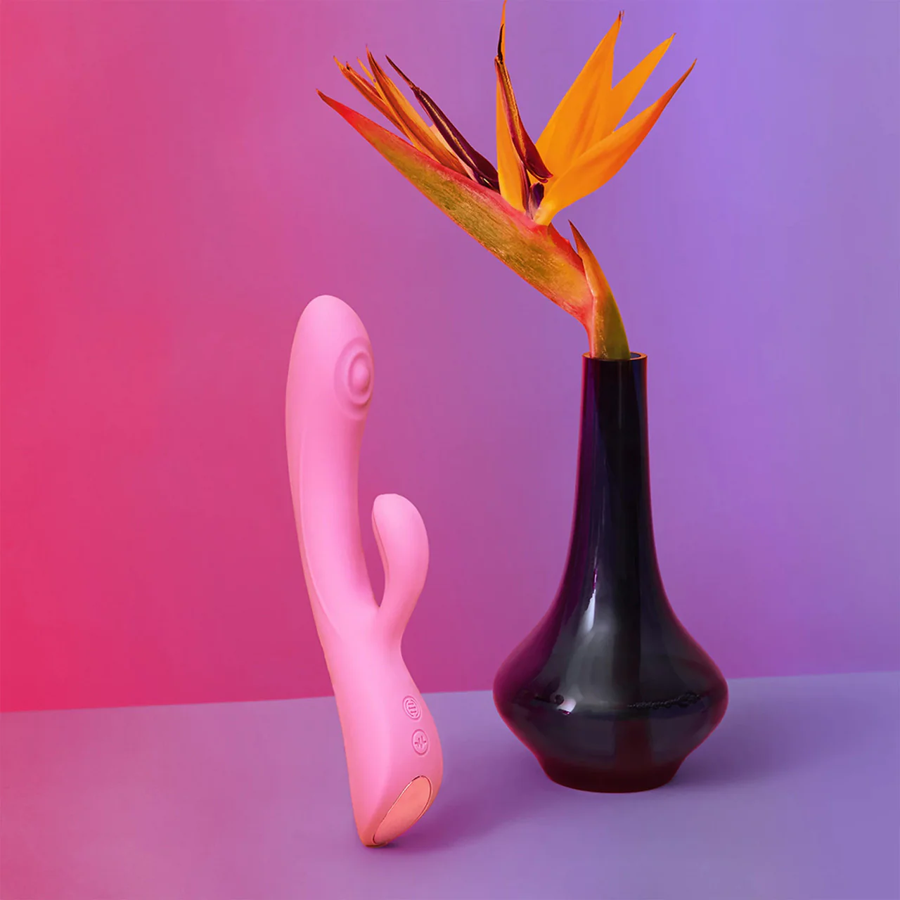 Bunny & Clyde Rechargeable Waterproof Silicone Rabbit Vibrator By Love To Love - Pink Passion - Image 5