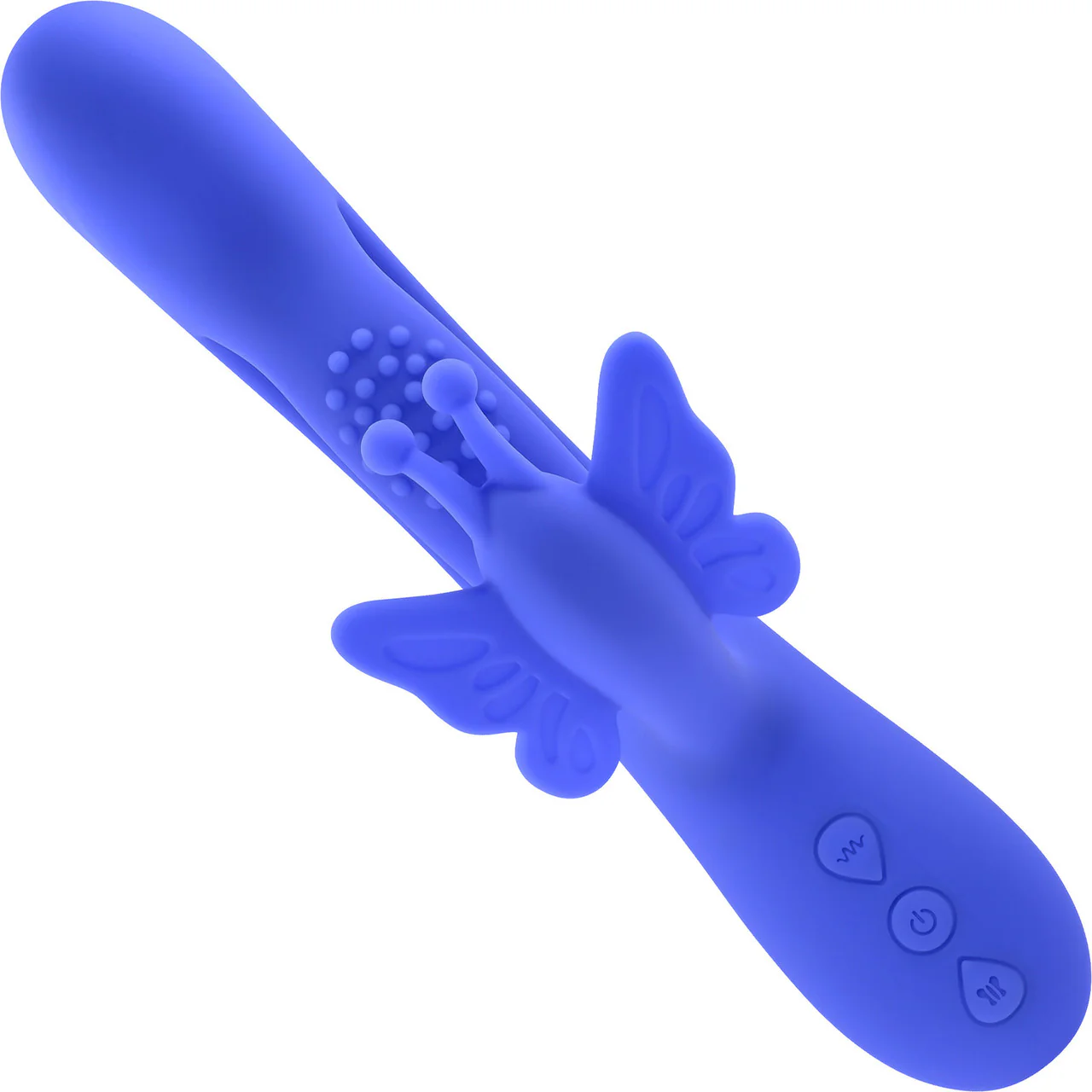 Butterfly Dreams Rechargeable Waterproof  Silicone Dual Stimulating Vibrator By Evolved Novelties - Image 4