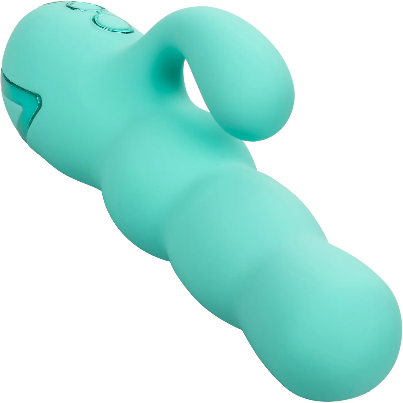 California Dreaming Del Mar Diva Thrusting Rabbit Style Silicone Rechargeable Vibrator by CalExotics - Image 3