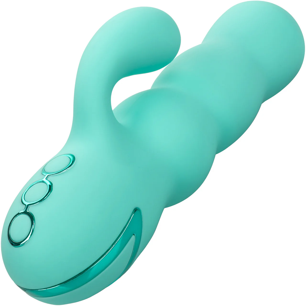 California Dreaming Del Mar Diva Thrusting Rabbit Style Silicone Rechargeable Vibrator by CalExotics - Image 6