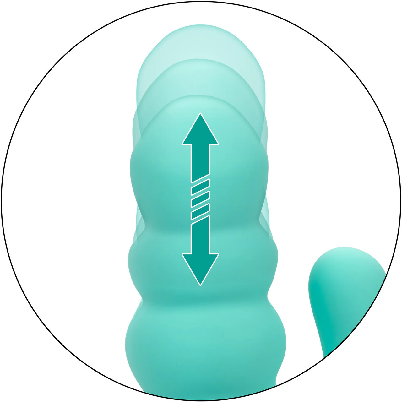 California Dreaming Del Mar Diva Thrusting Rabbit Style Silicone Rechargeable Vibrator by CalExotics - Image 7