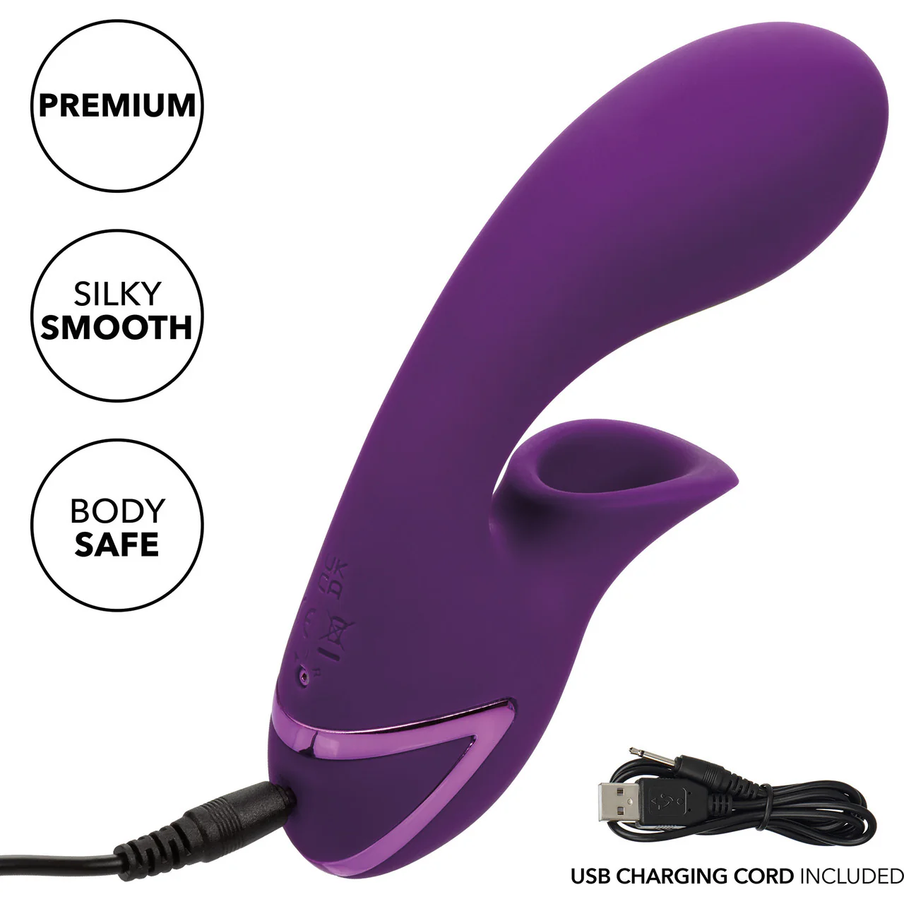 California Dreaming Huntington Beach Heartbreaker Rabbit Style Silicone Rechargeable Vibrator by CalExotics - Image 10