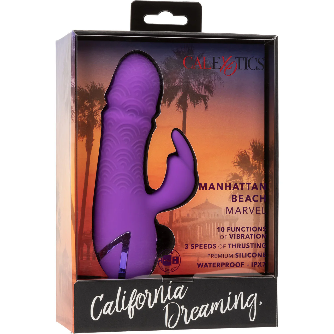 California Dreaming Manhattan Beach Marvel Thrusting Dual Stimulation Vibrator By CalExotics - Image 10