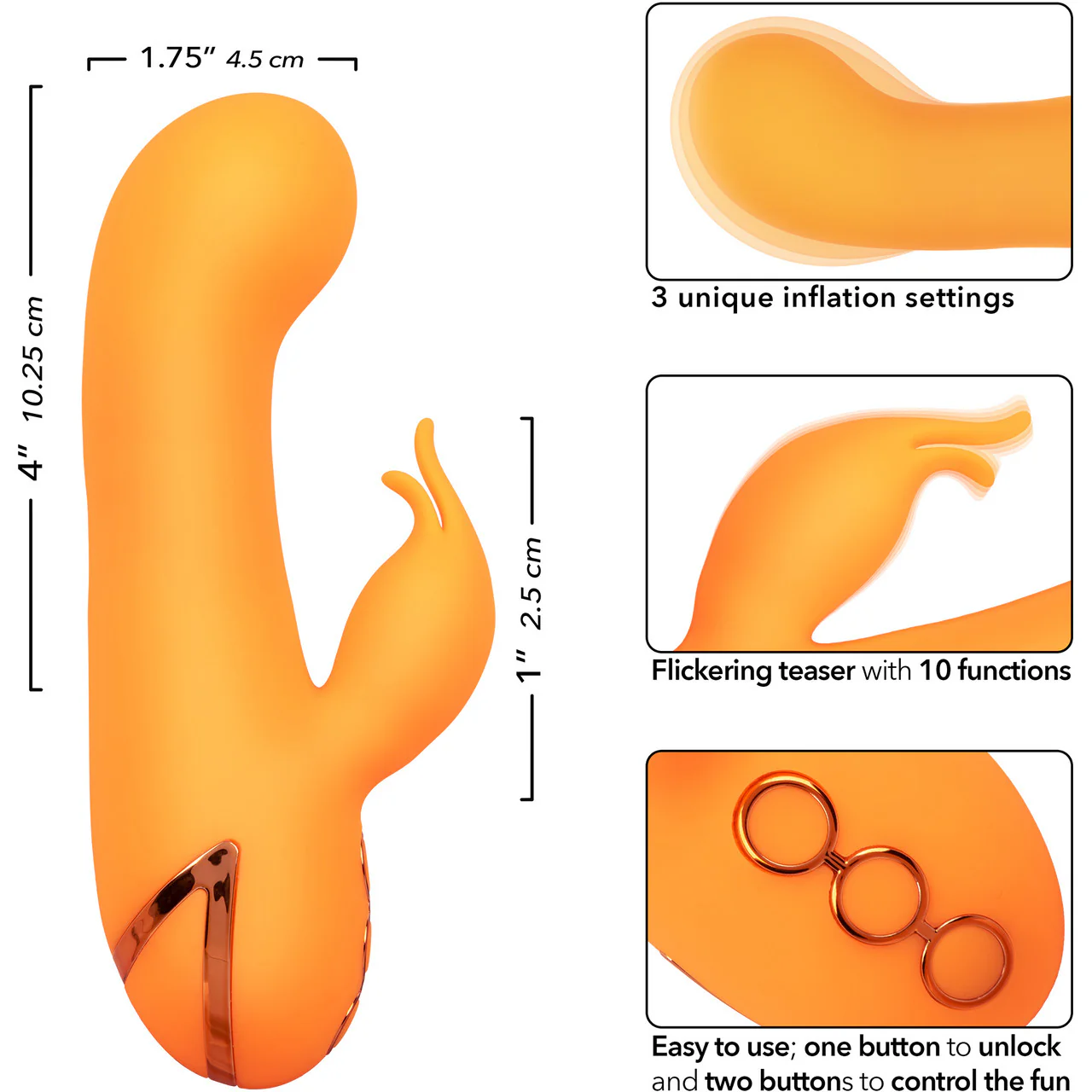 California Dreaming Montecito Muse Dual Stimulation Vibrator With Inflating Head By CalExotics - Image 8