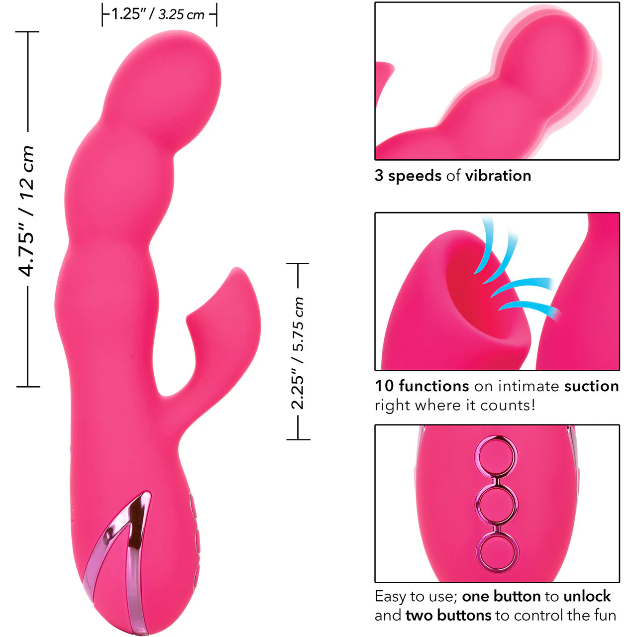 California Dreaming Oceanside Orgasm Rabbit Style Silicone Vibrator With Clitoral Suction By CalExotics - Image 10