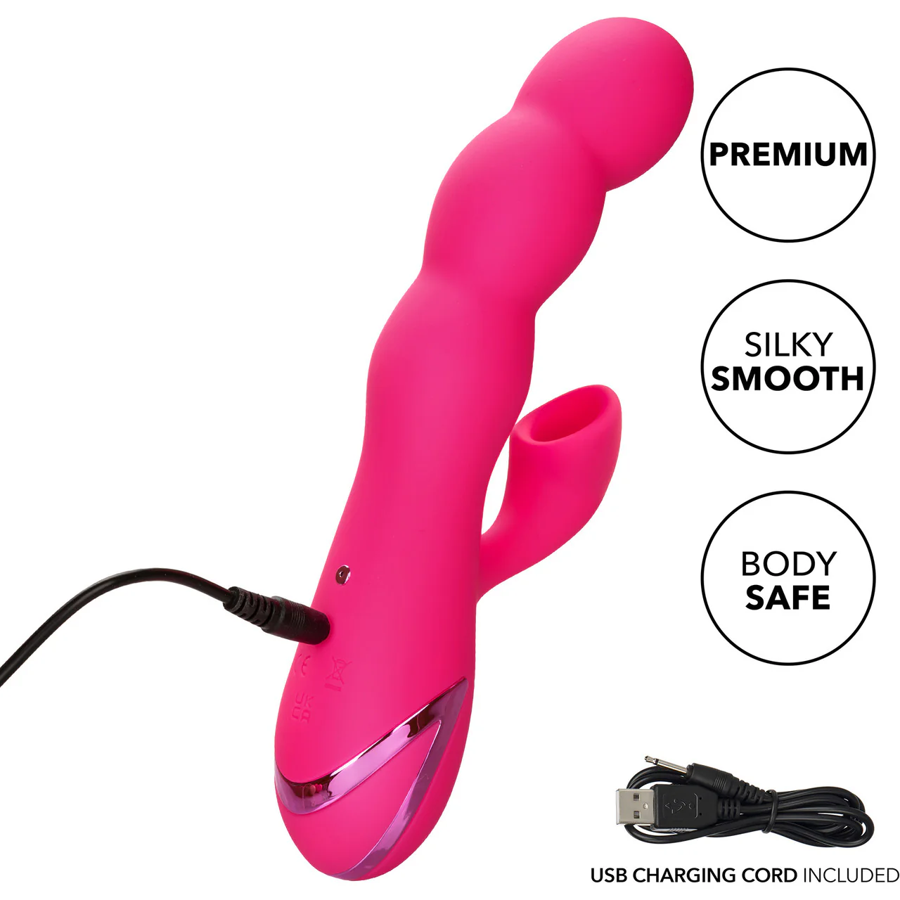 California Dreaming Oceanside Orgasm Rabbit Style Silicone Vibrator With Clitoral Suction By CalExotics - Image 12