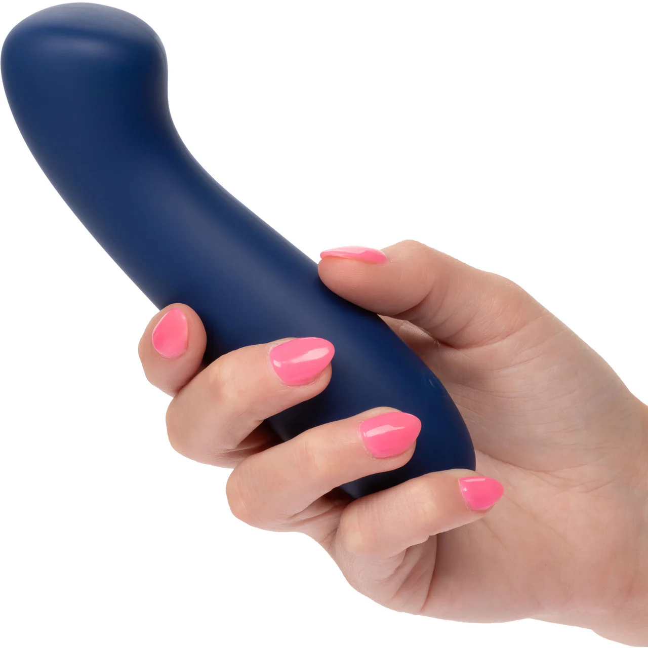 Cashmere Satin G Rechargeable Waterproof Silicone G-Spot Vibrator By CalExotics - Blue - Image 2