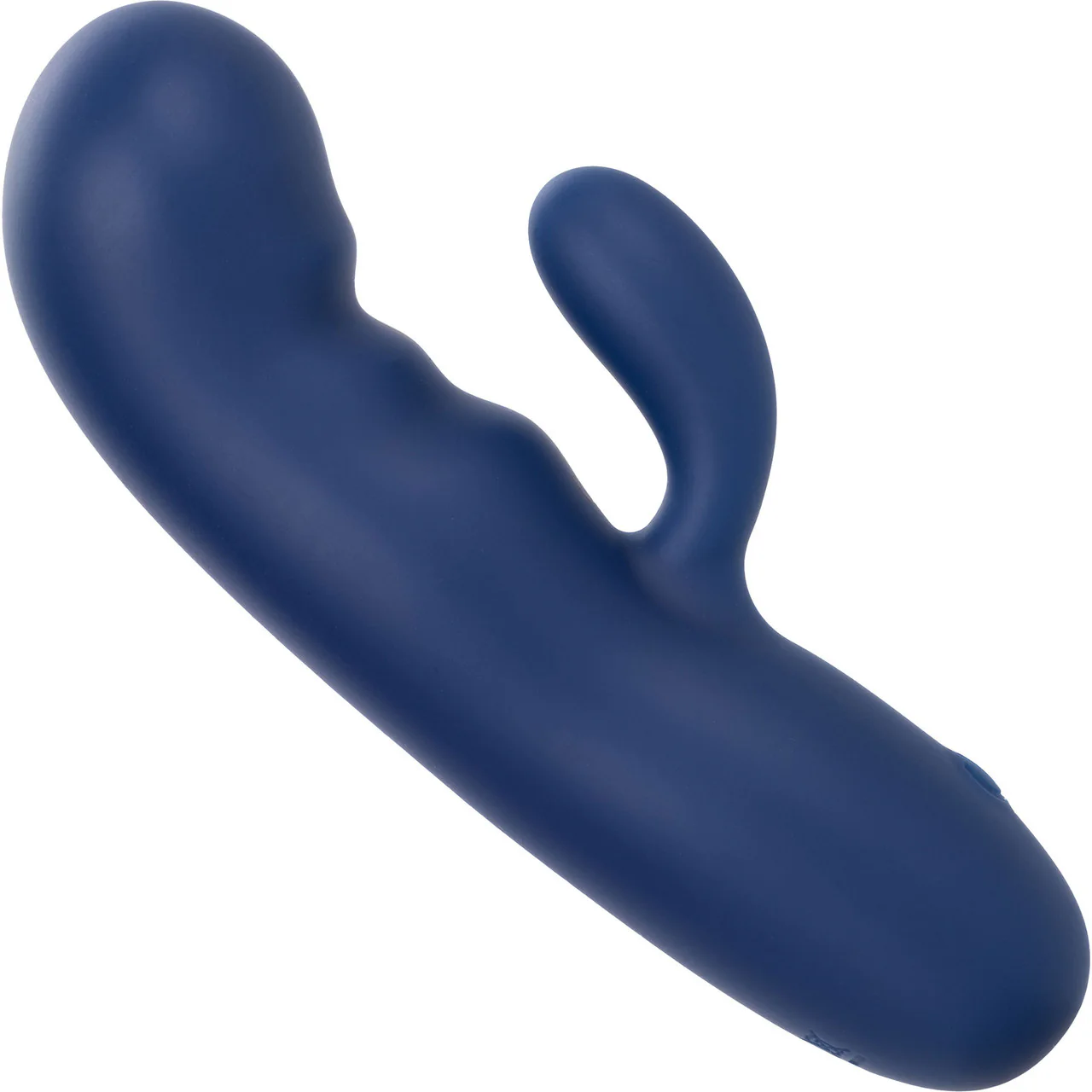 Cashmere Silk Duo Rechargeable Waterproof Silicone Rabbit Vibrator By CalExotics - Blue - Image 3