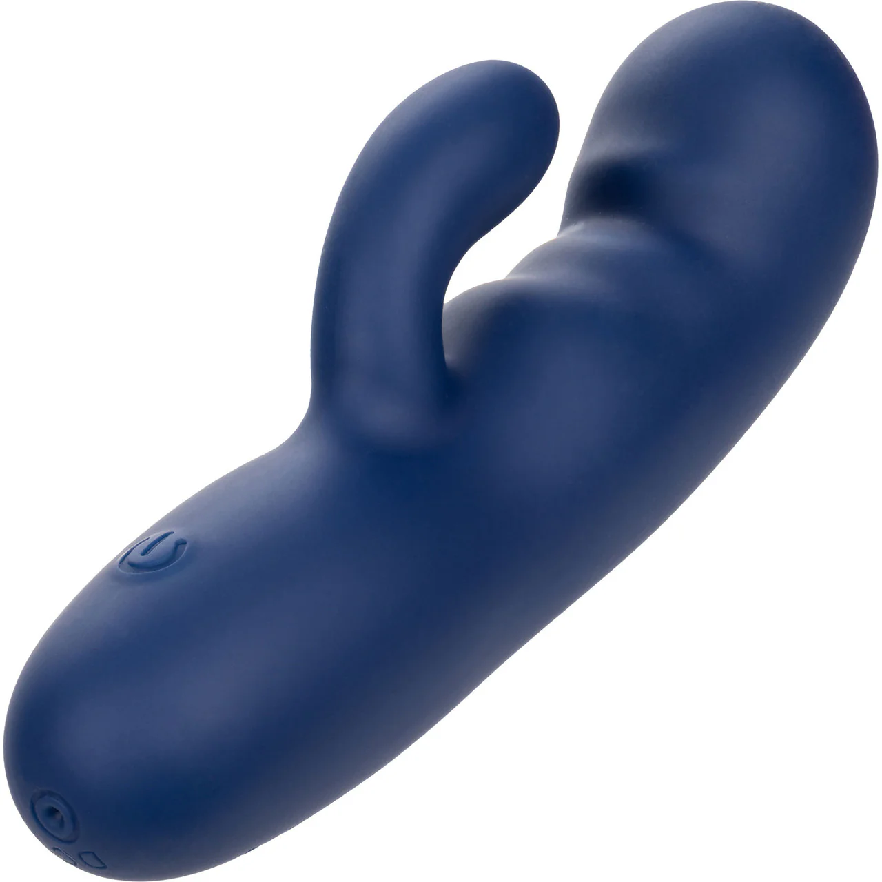 Cashmere Silk Duo Rechargeable Waterproof Silicone Rabbit Vibrator By CalExotics - Blue - Image 5