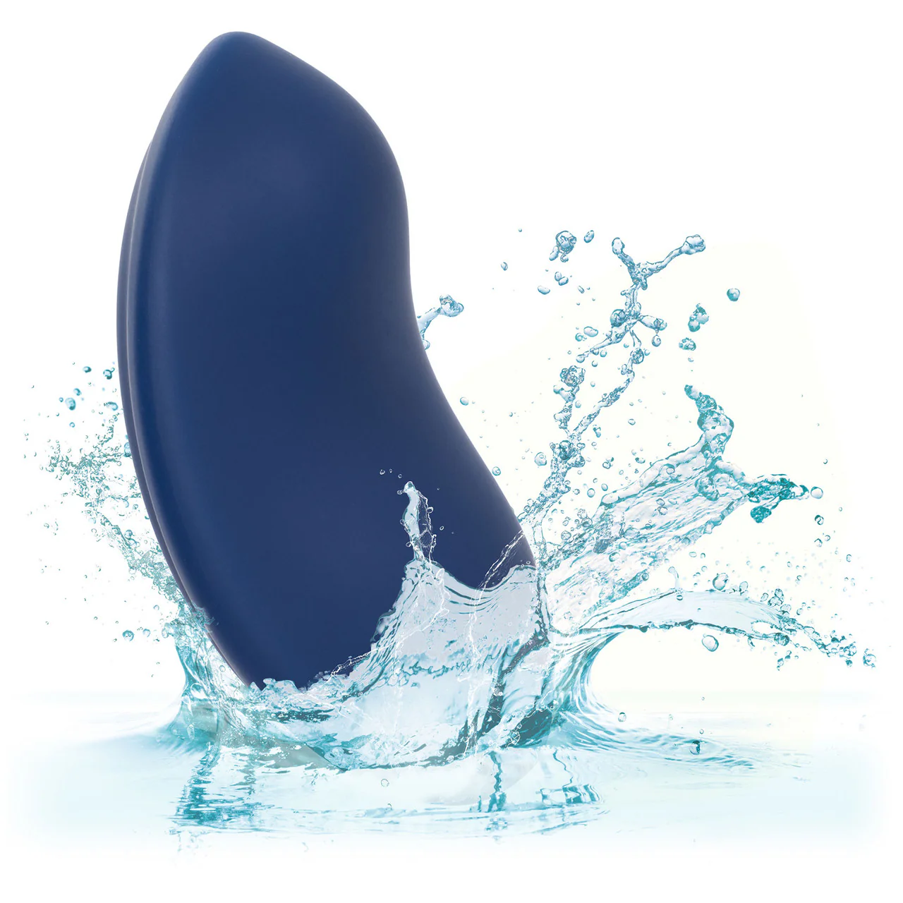 Cashmere Velvet Curve Rechargeable Waterproof Silicone Vibrator By CalExotics - Blue - Image 11