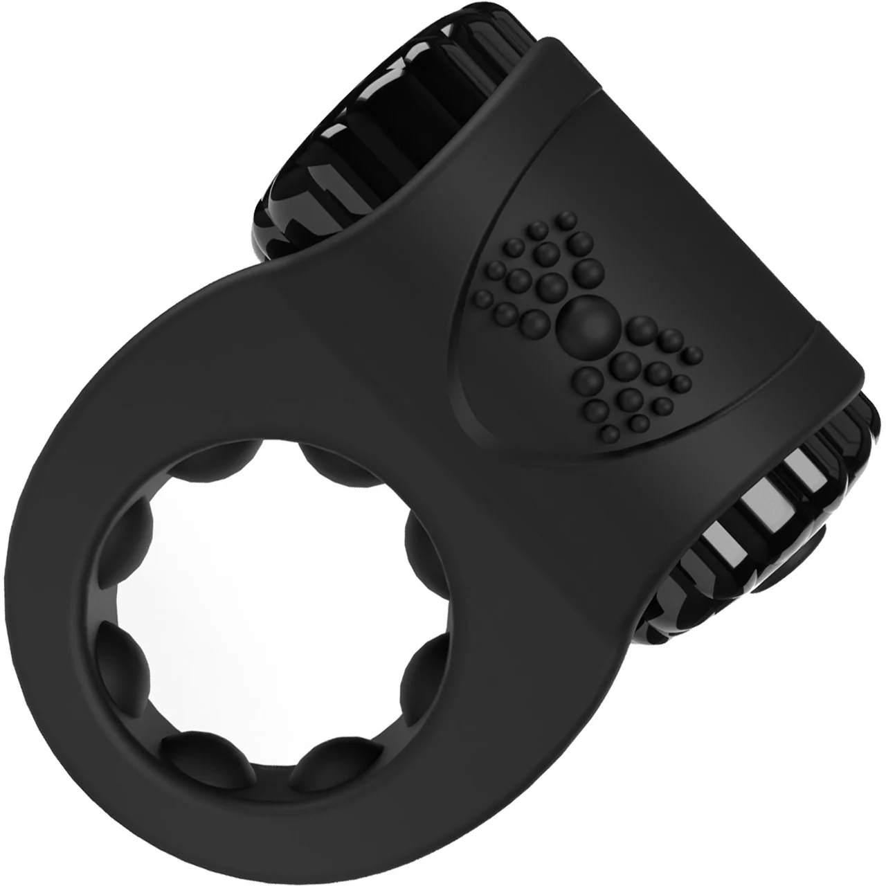 Charged Big O Ritz Silicone Rechargeable Vibrating Cock Ring By Screaming O - Black - Image 3