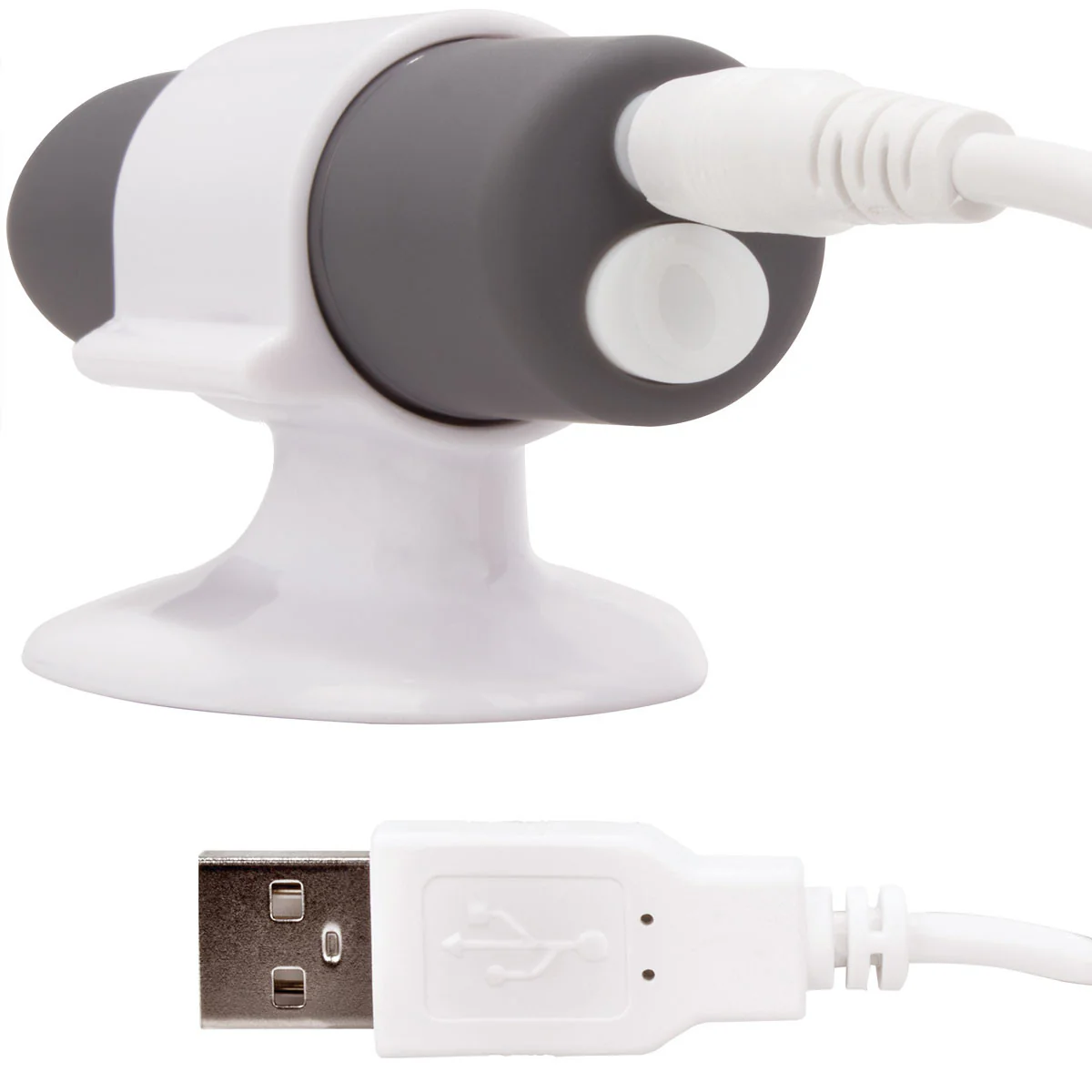 Charged Positive Rechargeable 20 Function Vibrator By Screaming O - Grey - Image 3