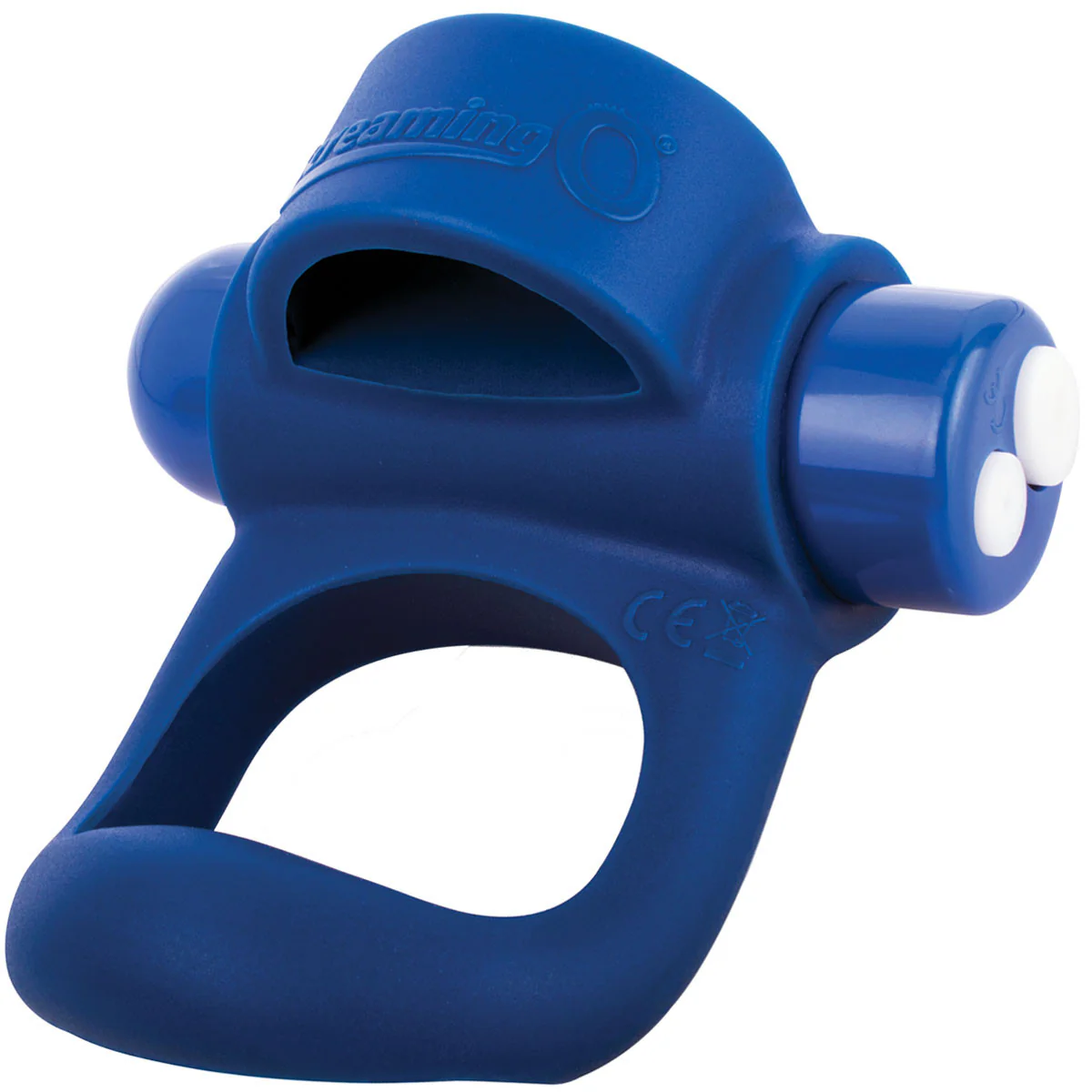 Charged You-Turn Plus Vibrating Silicone Cock Ring By Screaming O - Blueberry - Image 3