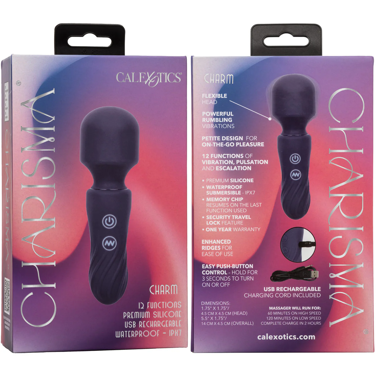 Charisma Charm Rechargeable Waterproof Silicone Mini Wand Vibrator By CalExotics - Image 10