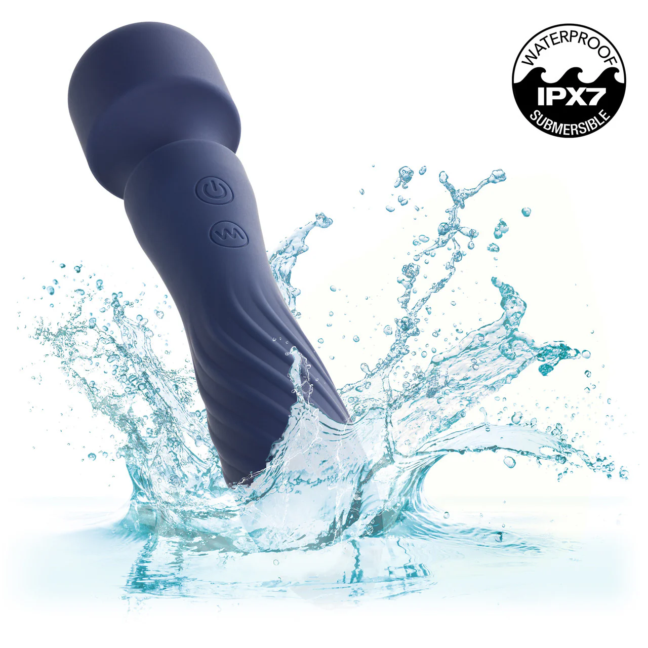 Charisma Mystique Rechargeable Waterproof Silicone Dual Motor Wand Style Vibrator By CalExotics - Image 6